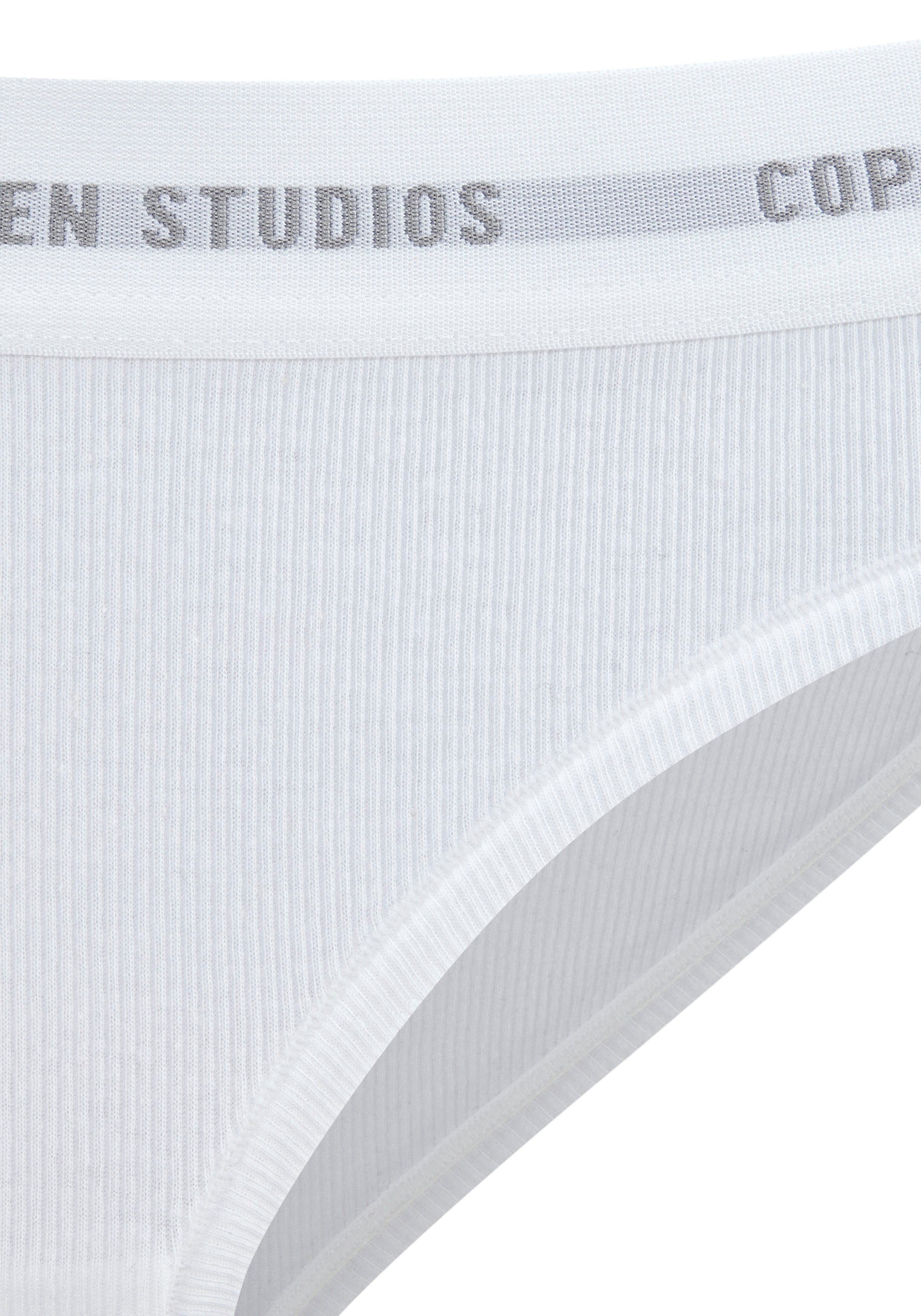 Copenhagen Studios Bikinibroekje Met zachte logoband van geribde bio-katoenkwaliteit (Set van 2)