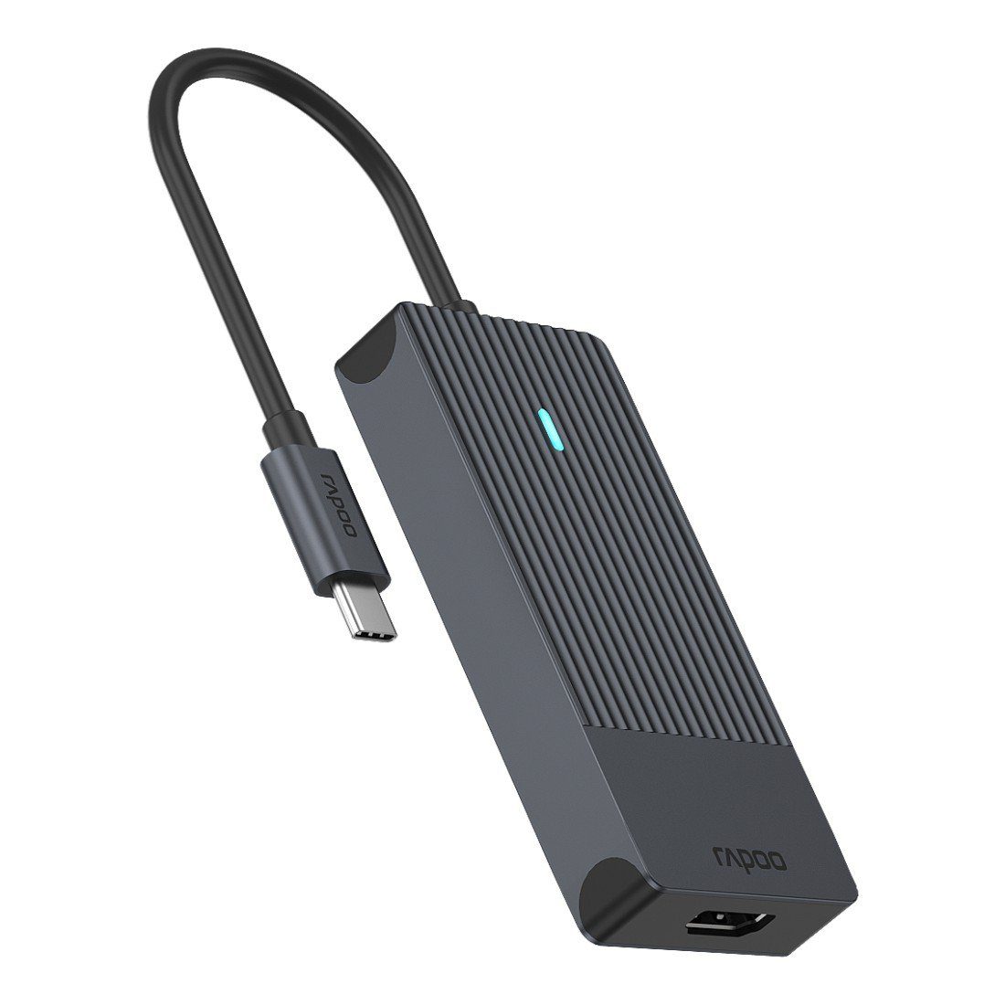 Rapoo USB-adapter UCM-2001 USB-C multiport adapter, 4in1, grijs