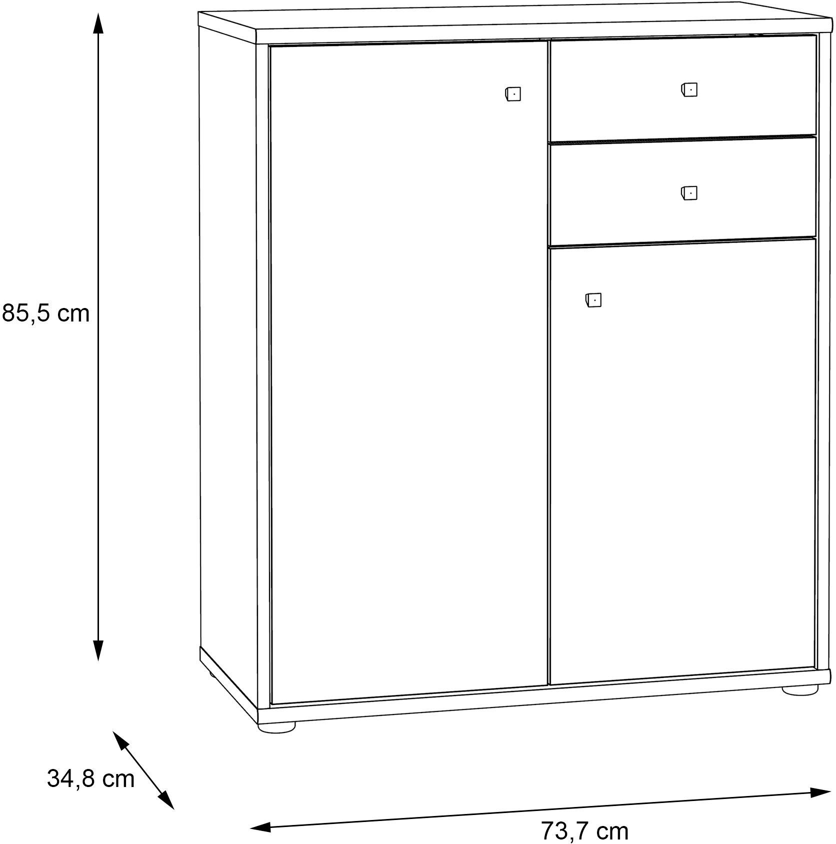 FORTE Kast Tempra Breedte 73,7 cm