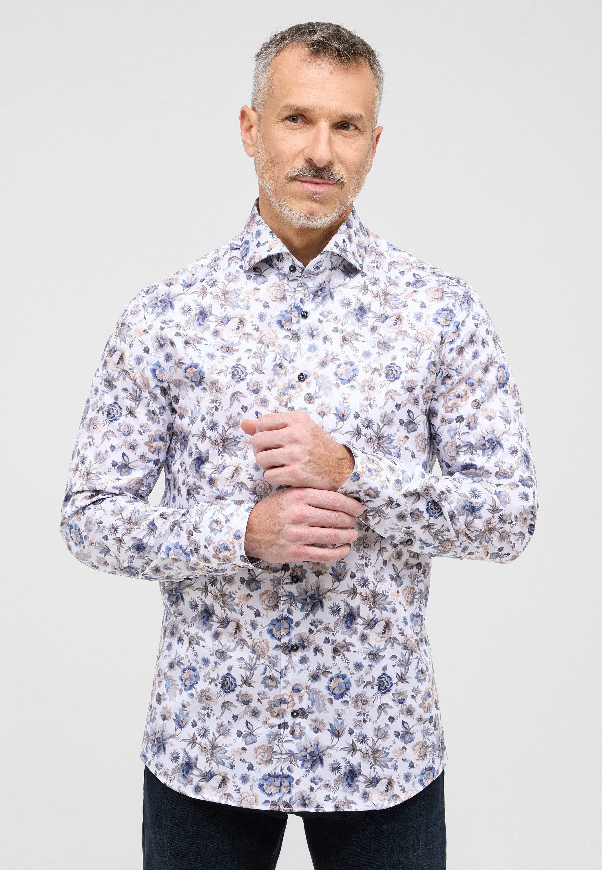 Eterna Overhemd met lange mouwen Slim fit