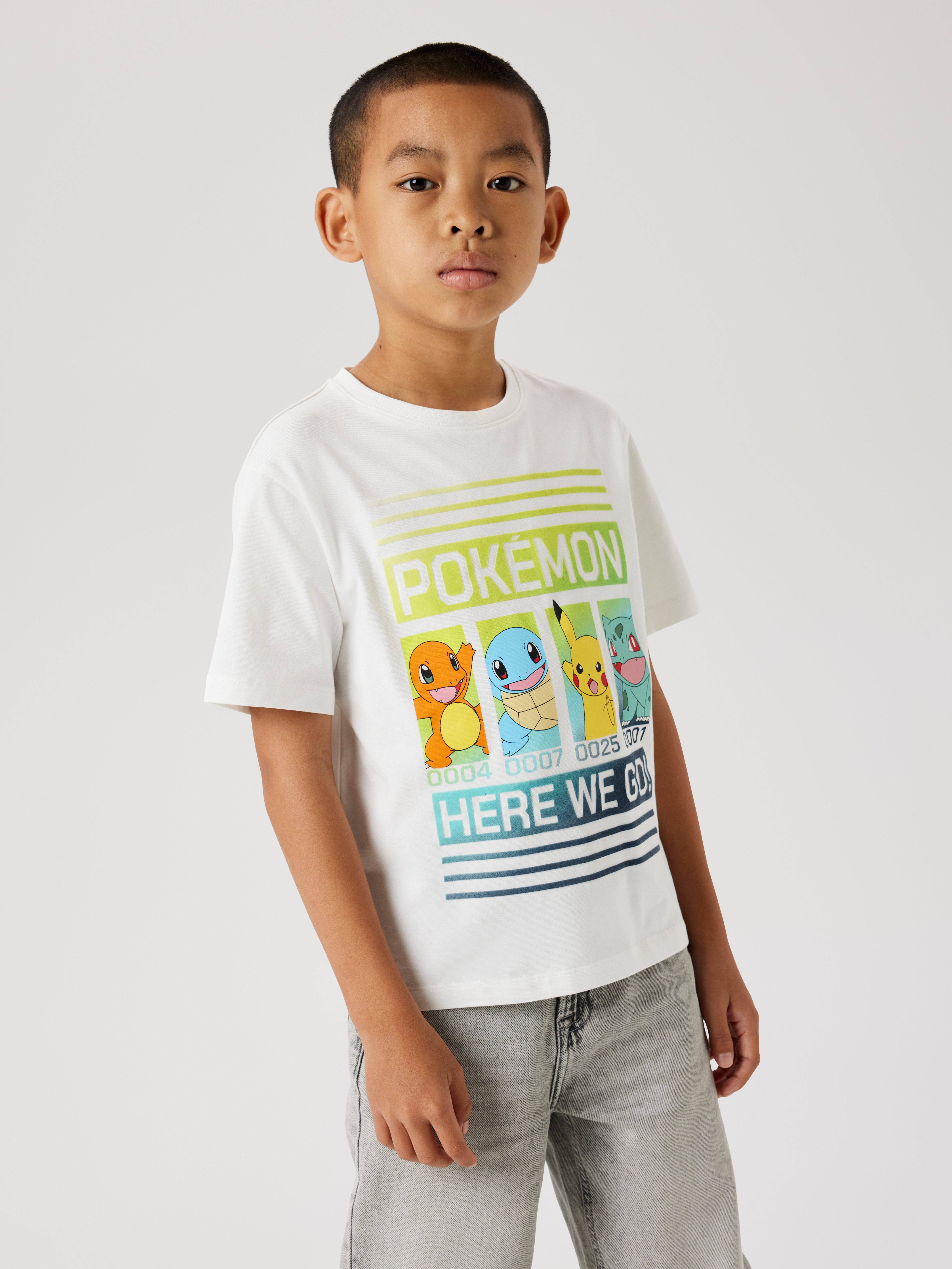 Name It T-shirt NKMMABR POKEMON NREG SS TOP BOX NOOS SKY jongens t-shirts maat 158 (164) grijs
