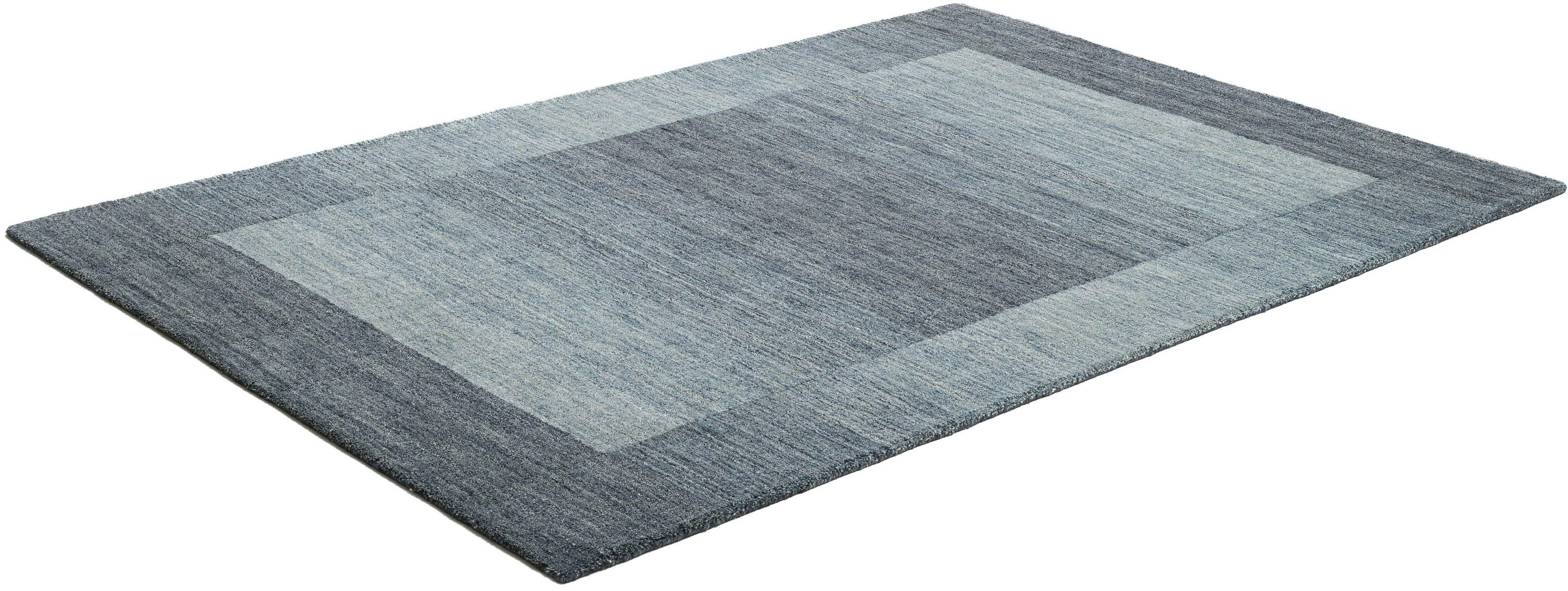 THEKO Wollen kleed Gabbeh super, Handgeweven vloerkleed, randdessin, zuivere wol, met de hand geweven