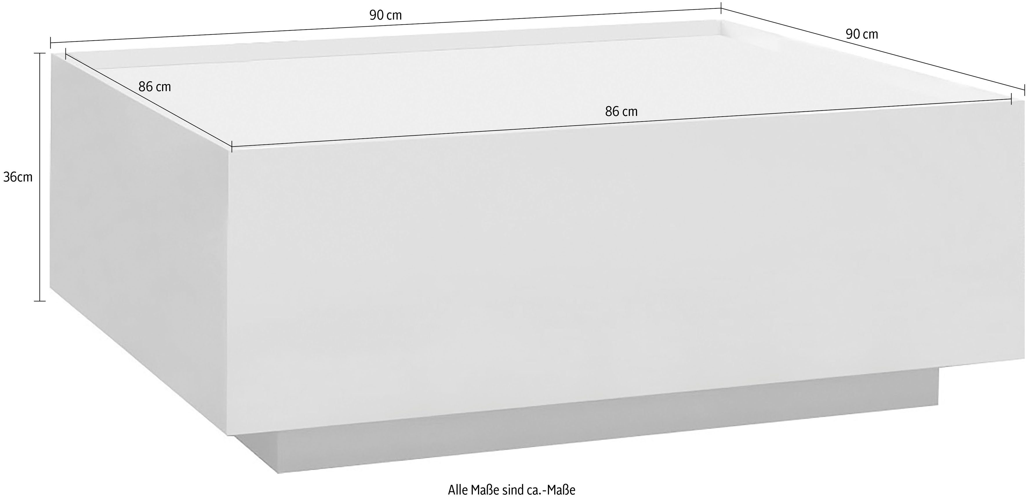 Places of Style Salontafel Piano hoogwaardig uv gelakt, met twee laden inclusief soft-closefunctie