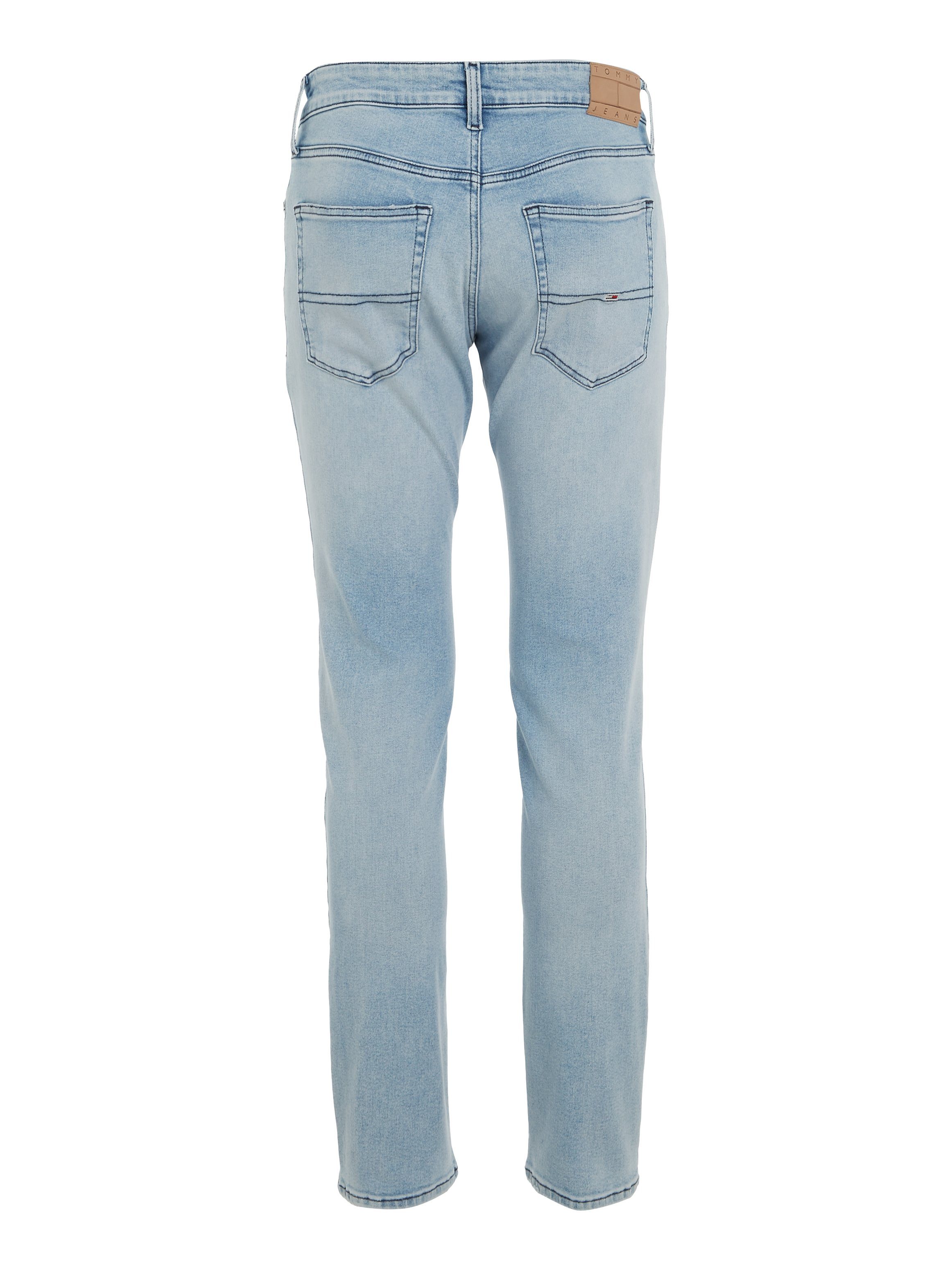 TOMMY JEANS Slim fit jeans SCANTON SLIM met slijtage- en destroyed-details