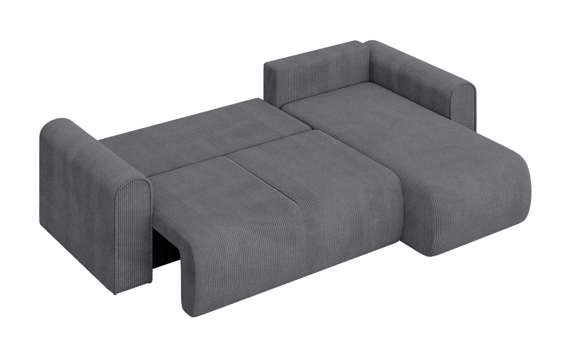 INOSIGN Hoekbank Zacharia optioneel slaapbank met opbergruimte, B/D/H 250/166/86 cm L-vorm met golfondersteuning, recamière aan beide zijden te monteren