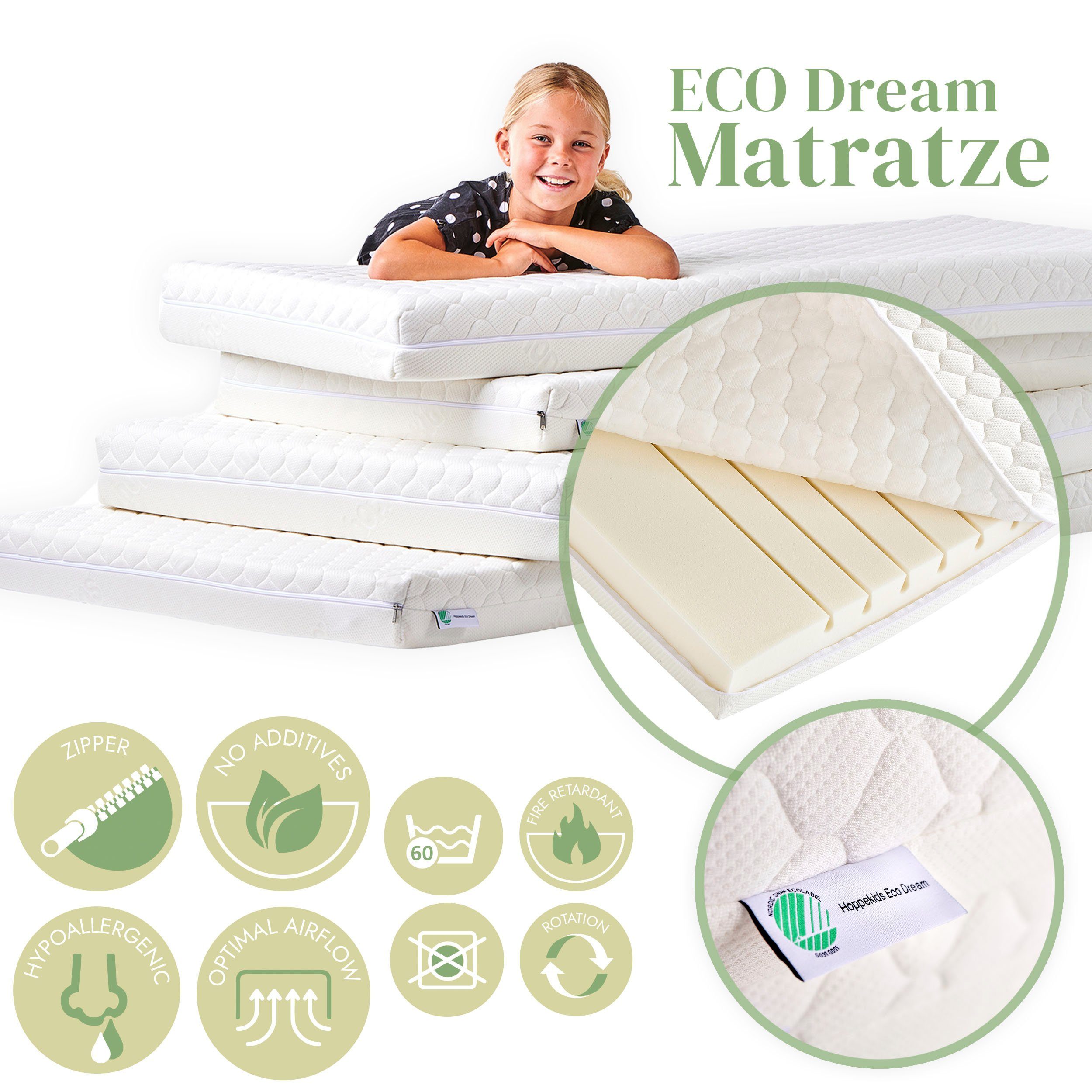 Hoppekids Speelbed ECO COMFORT, hoogslaper, deelbaar in 2 eenpersoonsbedden