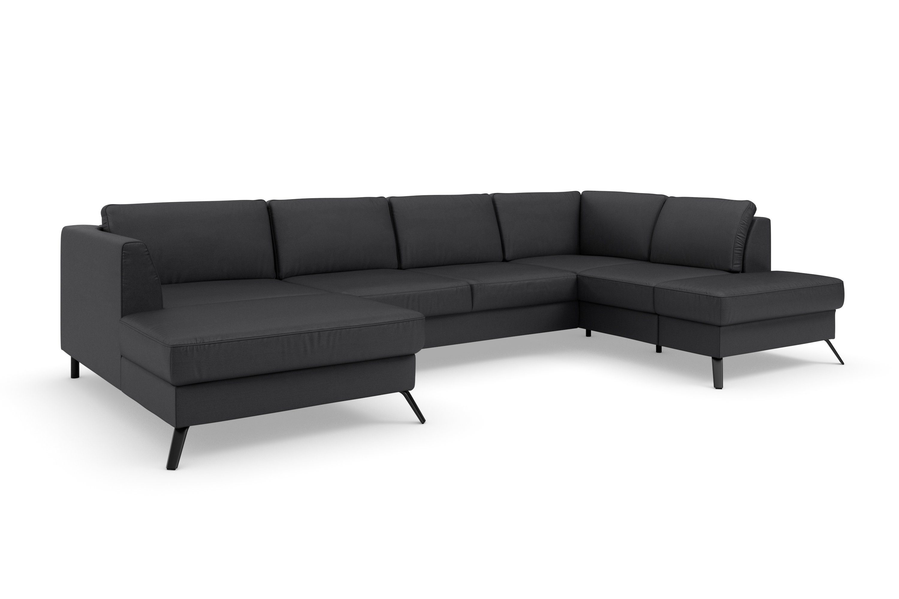 sit&more Zithoek Olsen U-vorm inclusief zitdiepteverstelling, naar keuze met slaapfunctie, 15 cm hoog