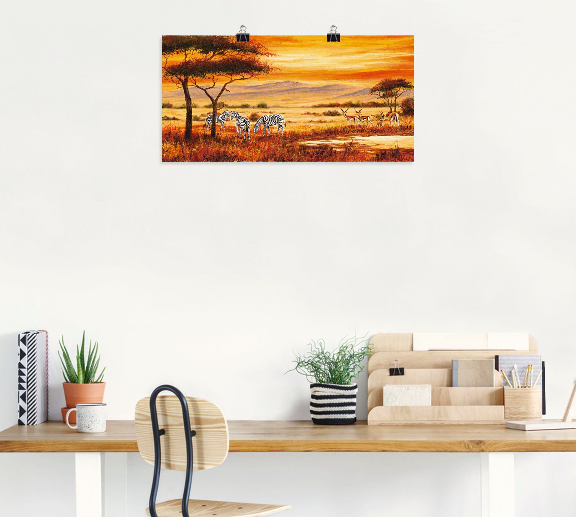 Artland Artprint Afrikaans landschap I als artprint op linnen, poster, muursticker in verschillende maten