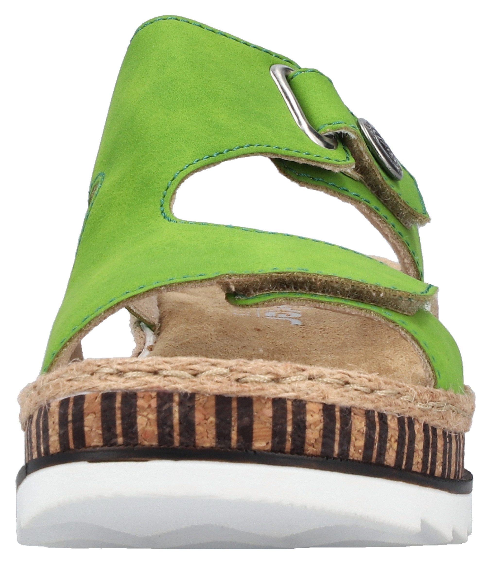 Rieker Slippers Zomerschoen, strandschoen, huisschoen met trendy sleehak