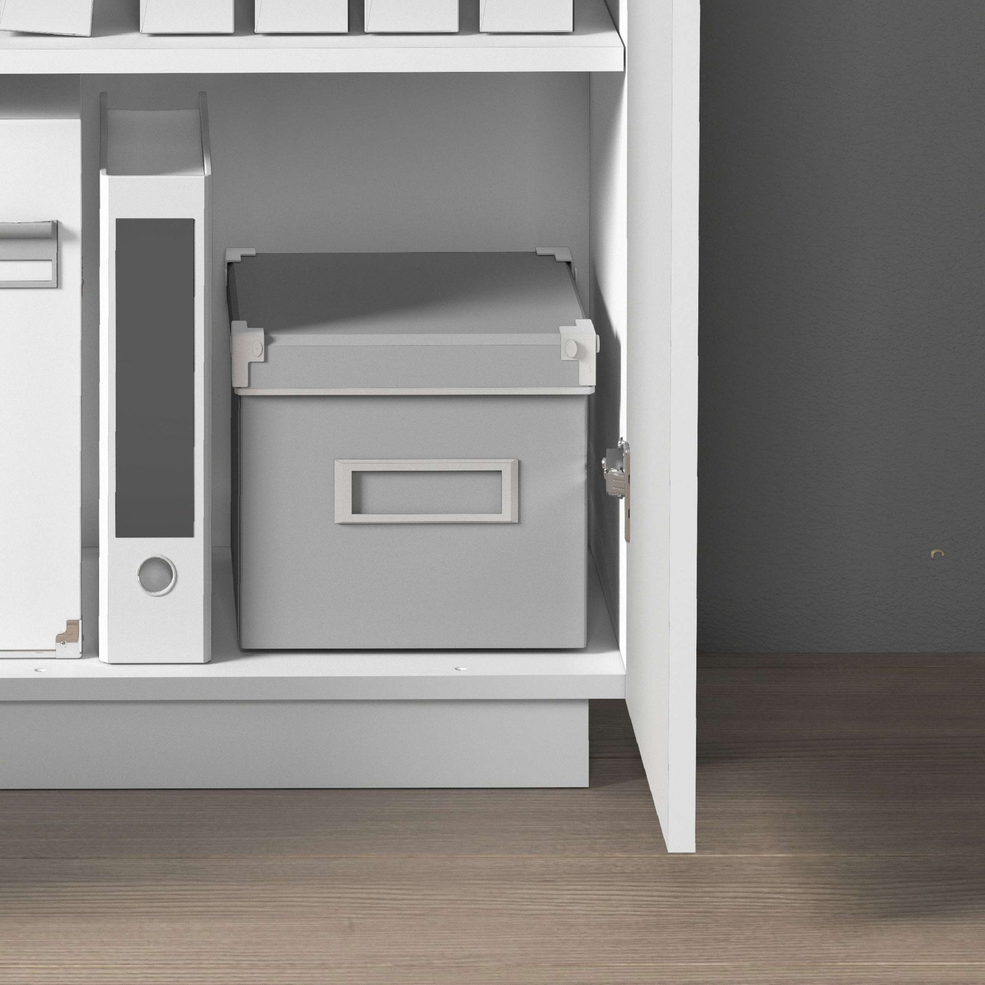 INOSIGN Archiefkast Vega, Multifunctionele kast, Bureaukast, met 2 deuren & verstelbare legplanken, hoogte 86 of 166 cm, made in italy