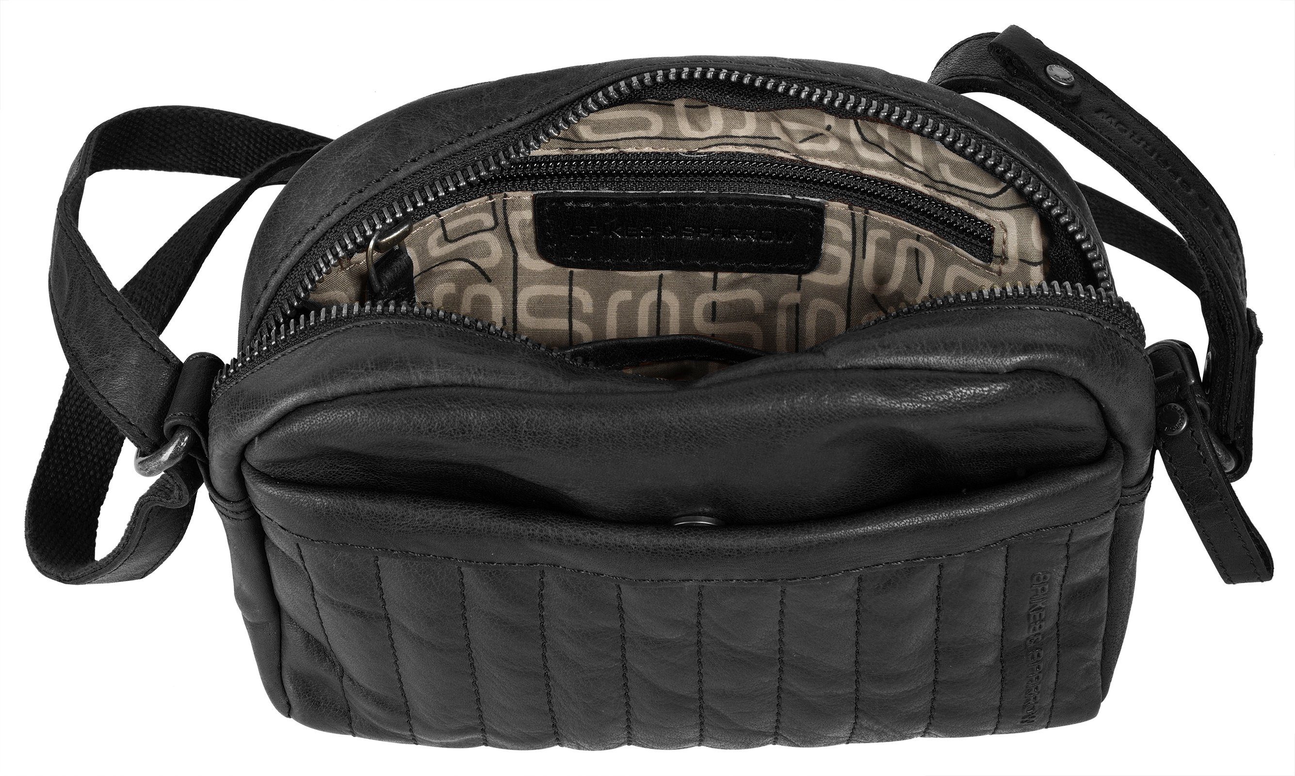 Spikes & Sparrow Schoudertas echt leder