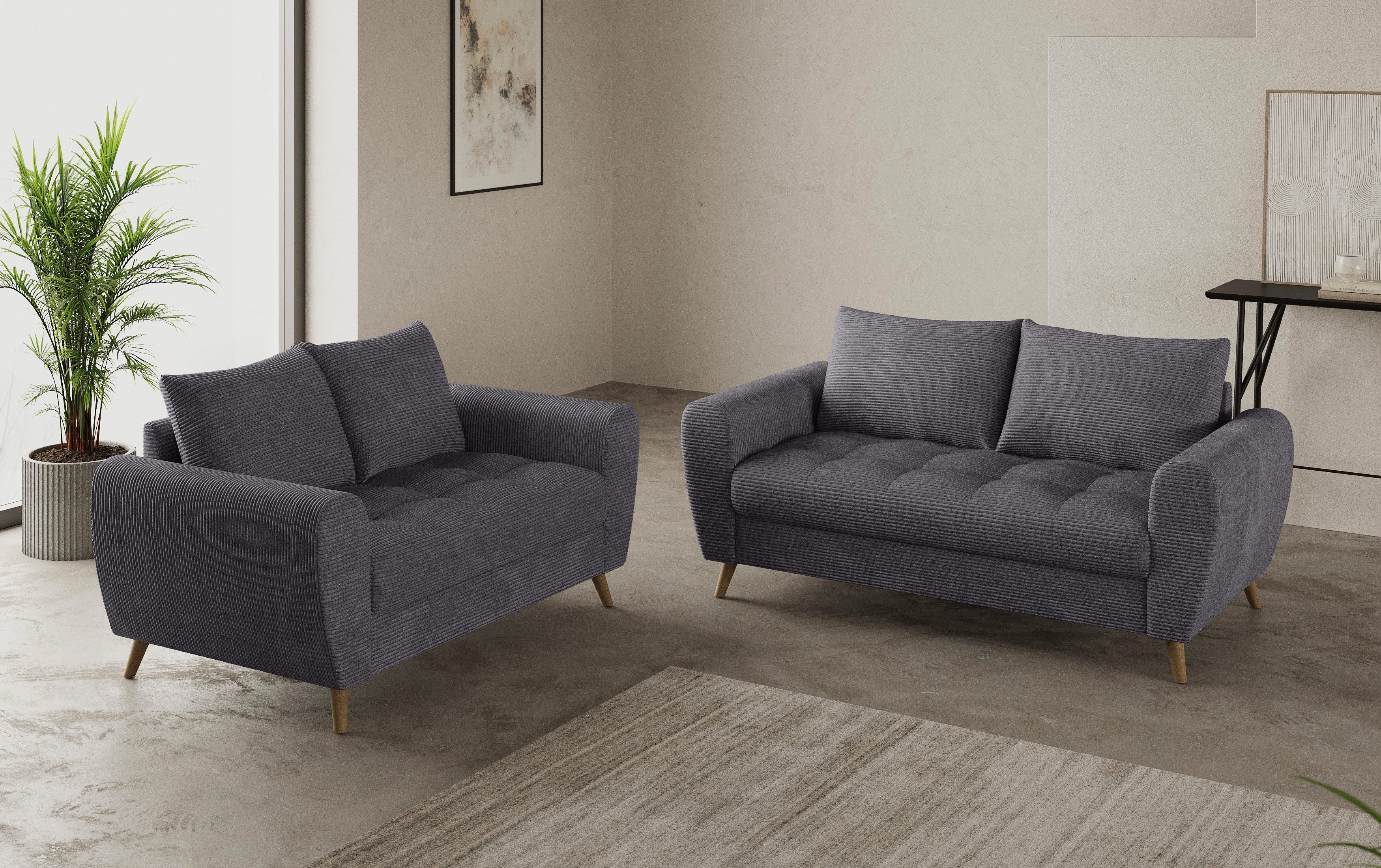 Mr. Couch 2-zitsbank Blackburn II Optioneel met koudschuimvering tot 140 kg belastbaar
