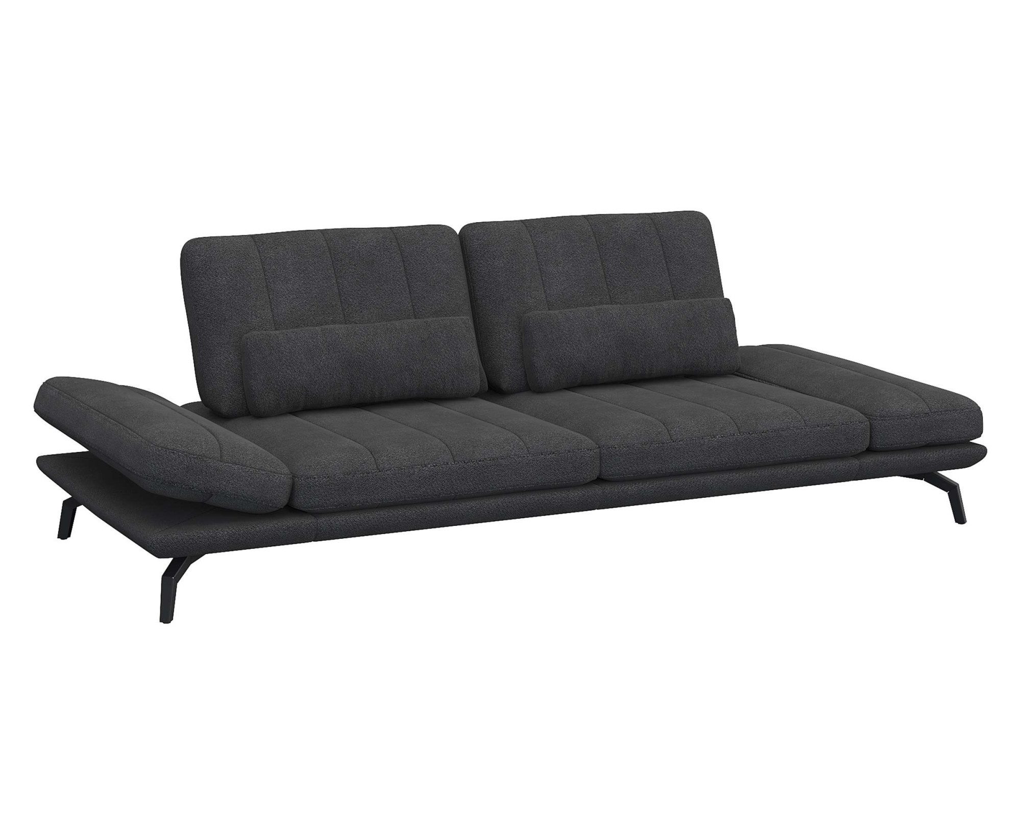 FLEXLUX 3-zitsbank Tropea multifunctionele bank, designbank, relaxfunctie, tv-bank, met armleuningverstelling en zitdiepteverstelling, breedte 252 cm
