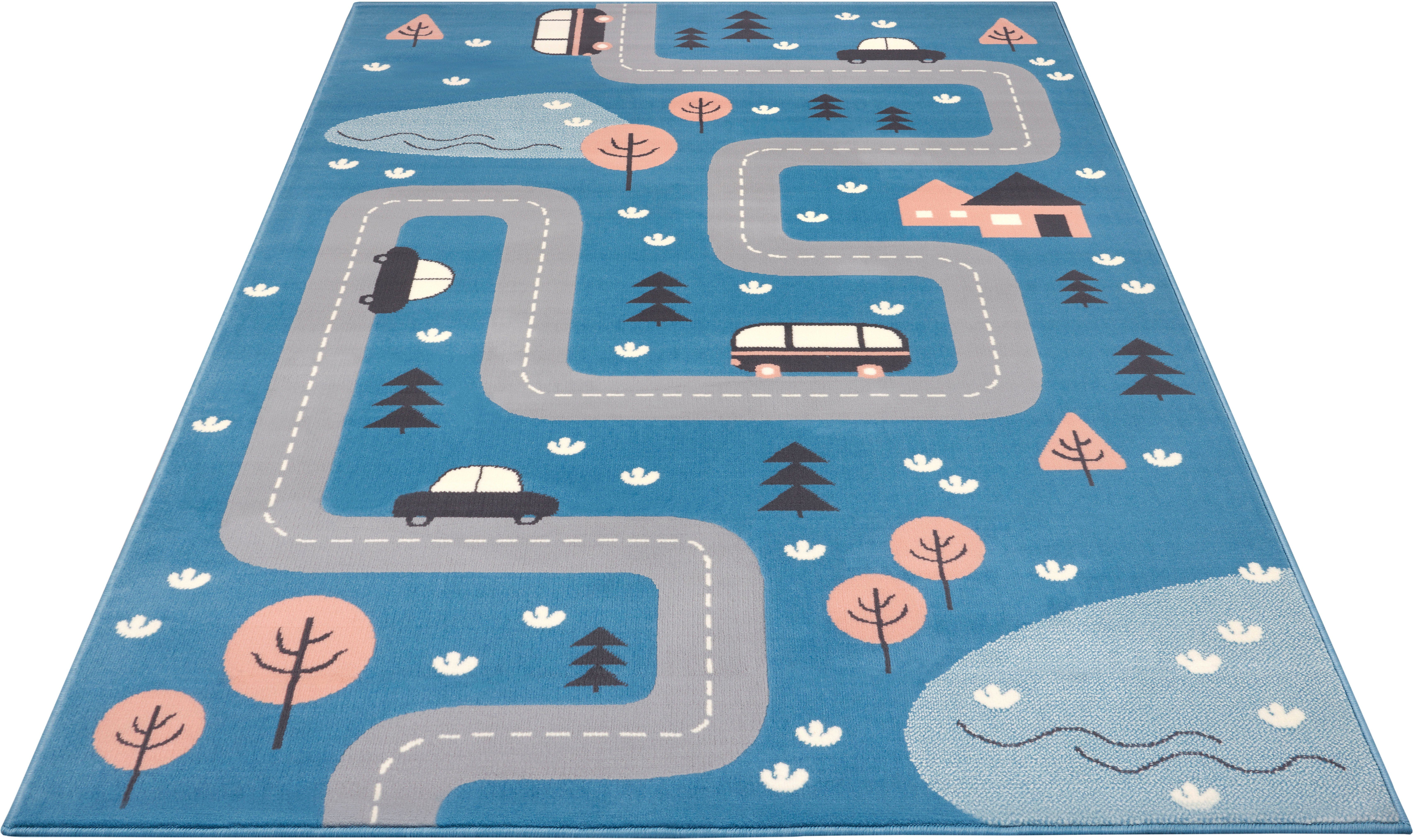 HANSE Home Kindervloerkleed Dream Street Vloerkleed, speelkleed, speelmat, straat, kinderkamer, korte pool
