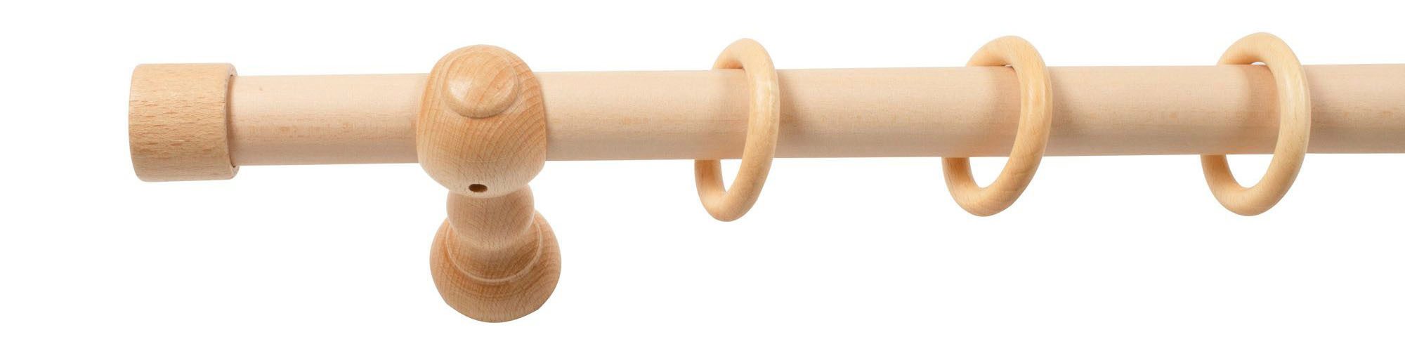 SN DECO GROUP Gordijnroede Cafiro 28 mm, hout, verschillende lengtes en kleuren, compleet set