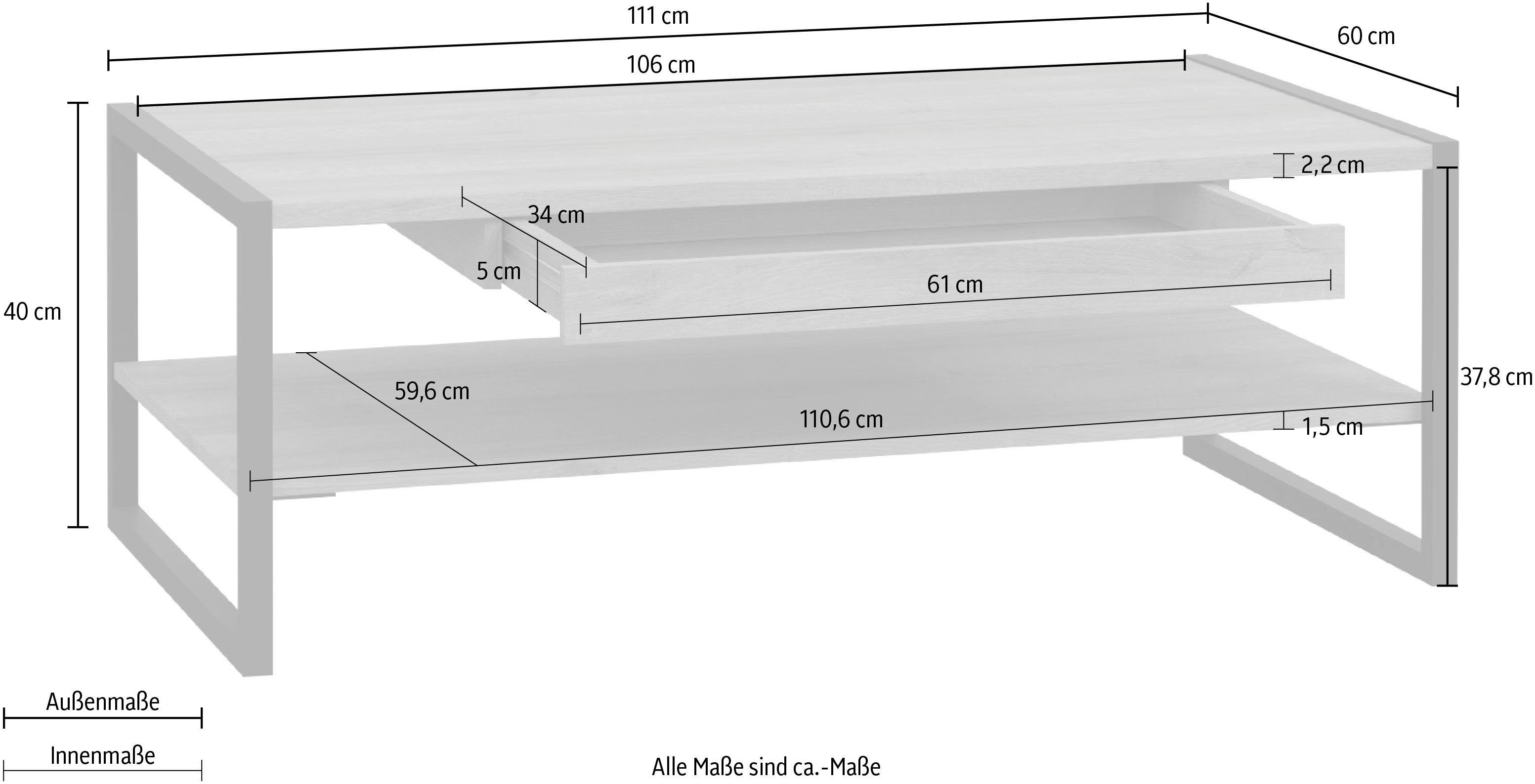 FORTE Salontafel High Rock Breedte ca. 111 cm
