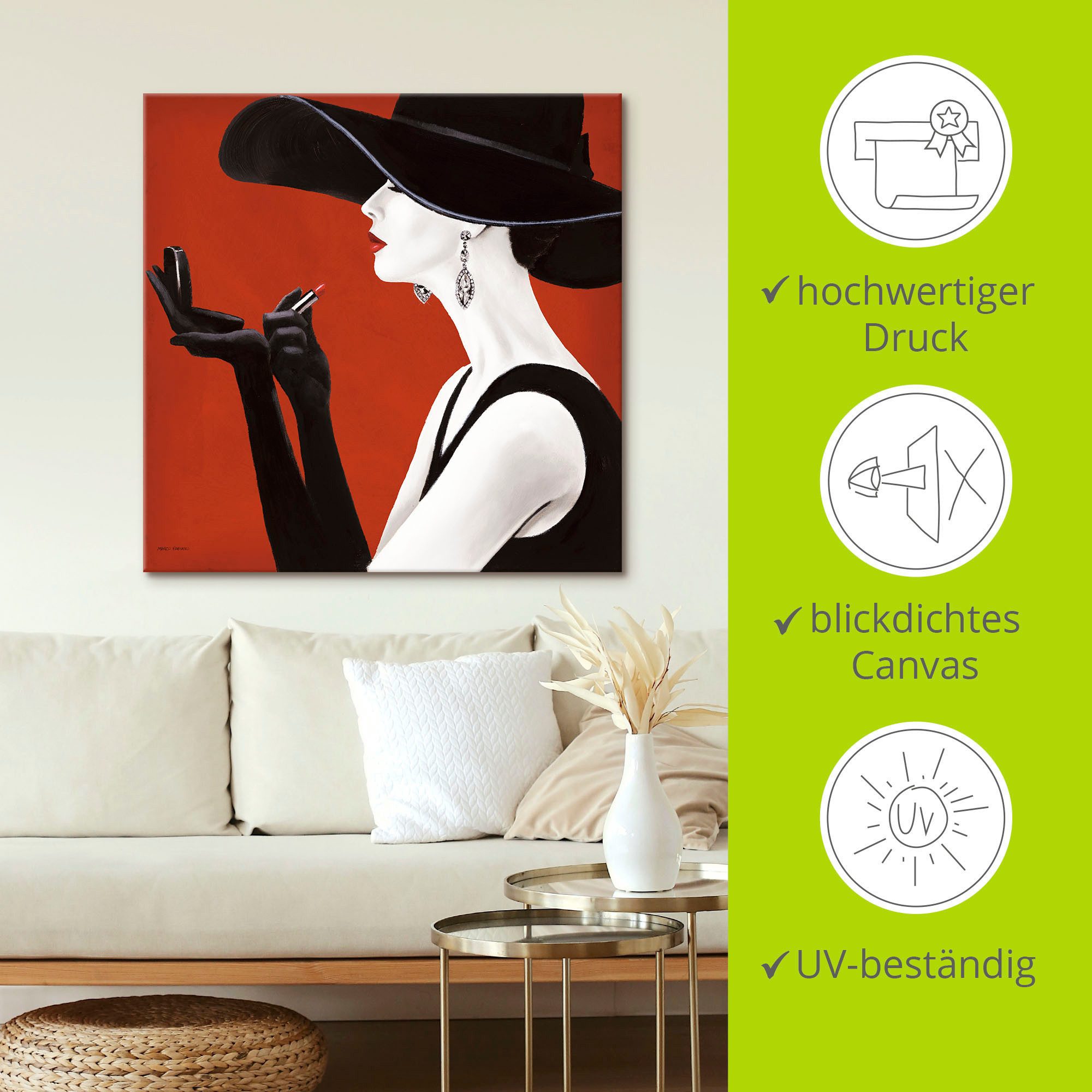 Artland Artprint Chapeau II als artprint op linnen, poster, muursticker in verschillende maten