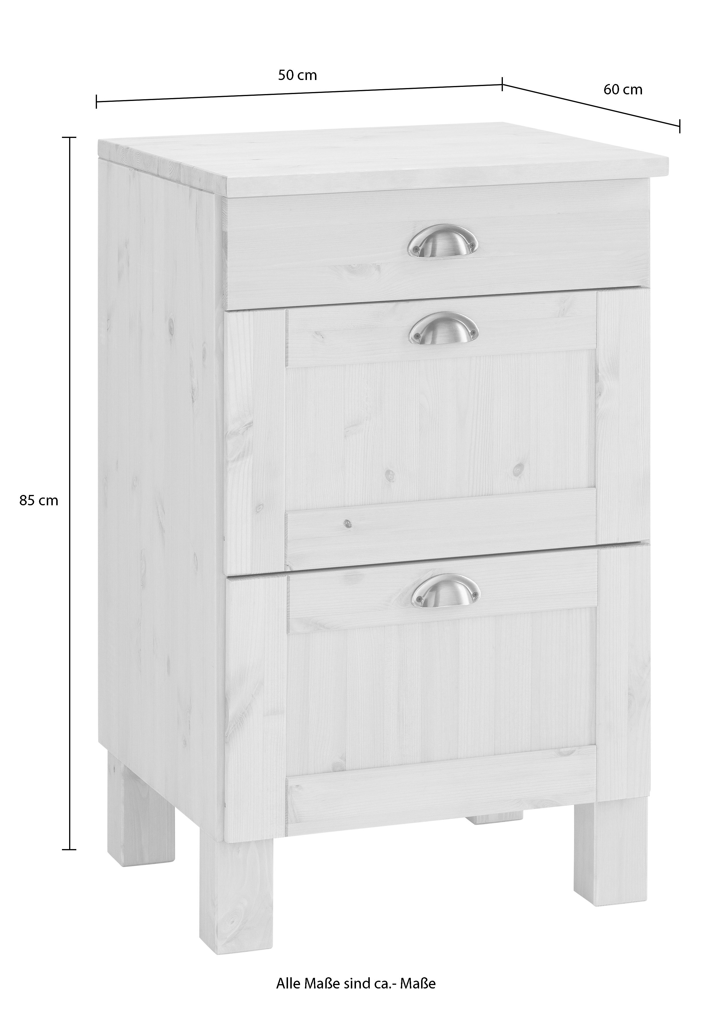 Home affaire Onderkast Oslo 50 cm breed, in 2 diepten, met 23 mm werkblad, 3 laden