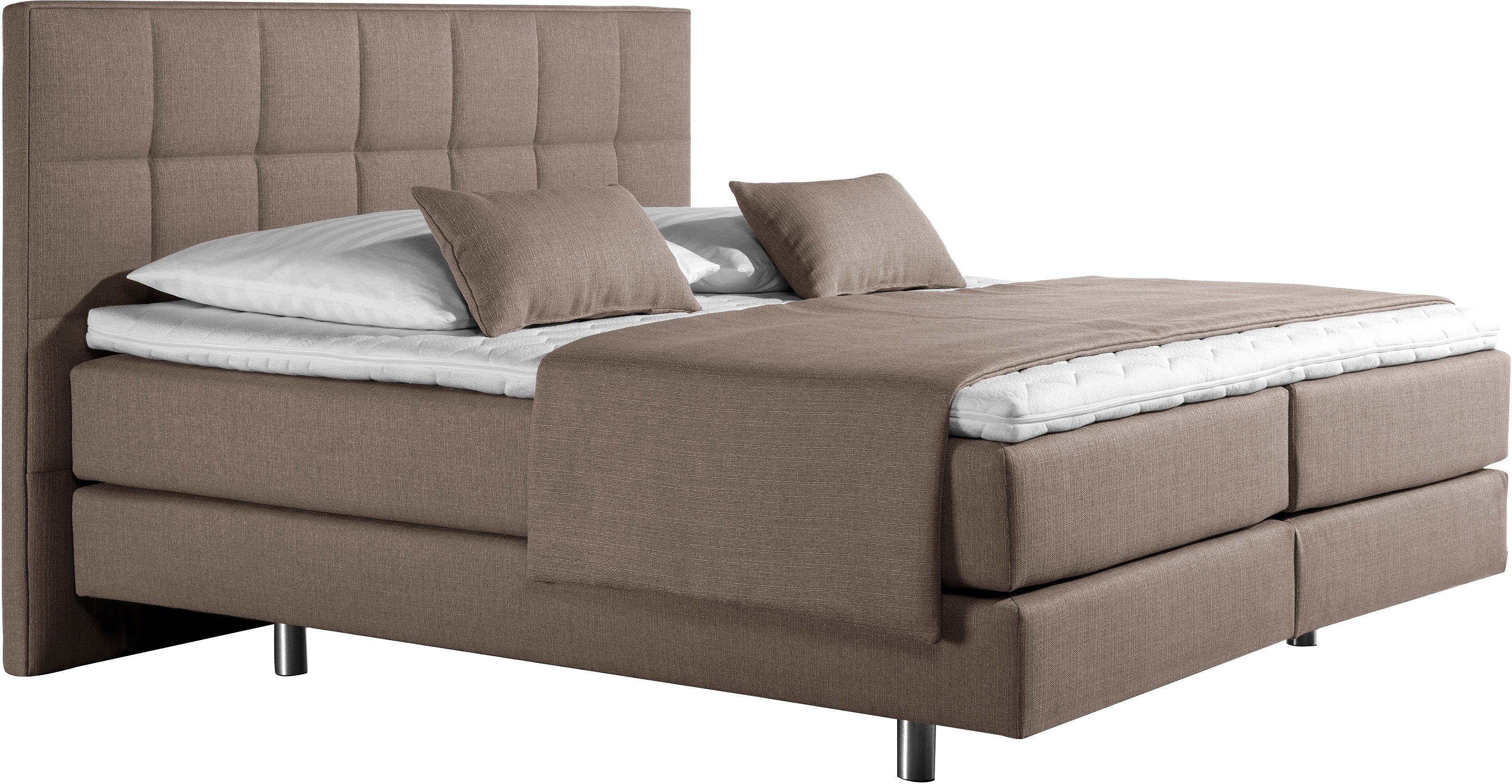 INOSIGN Boxspring Neon in 3 matrassoorten, fijne stiksels in het hoofdbord, 2 hardheden