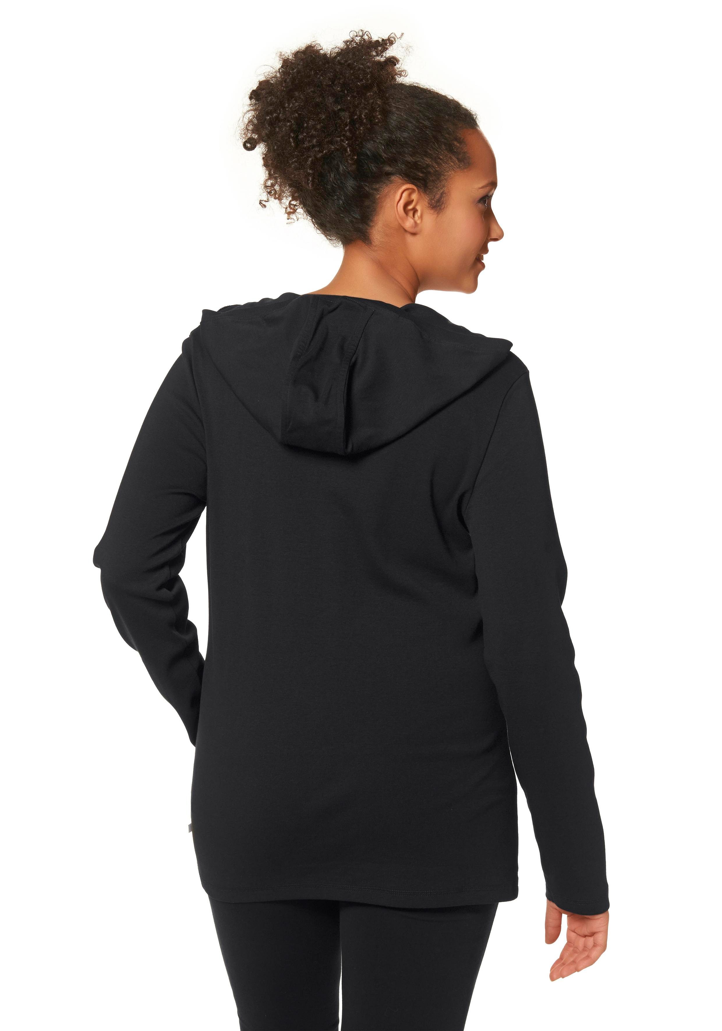 KangaROOS Capuchonshirt Lange mouwen, heupbedekkend, V-hals, van 100% katoen