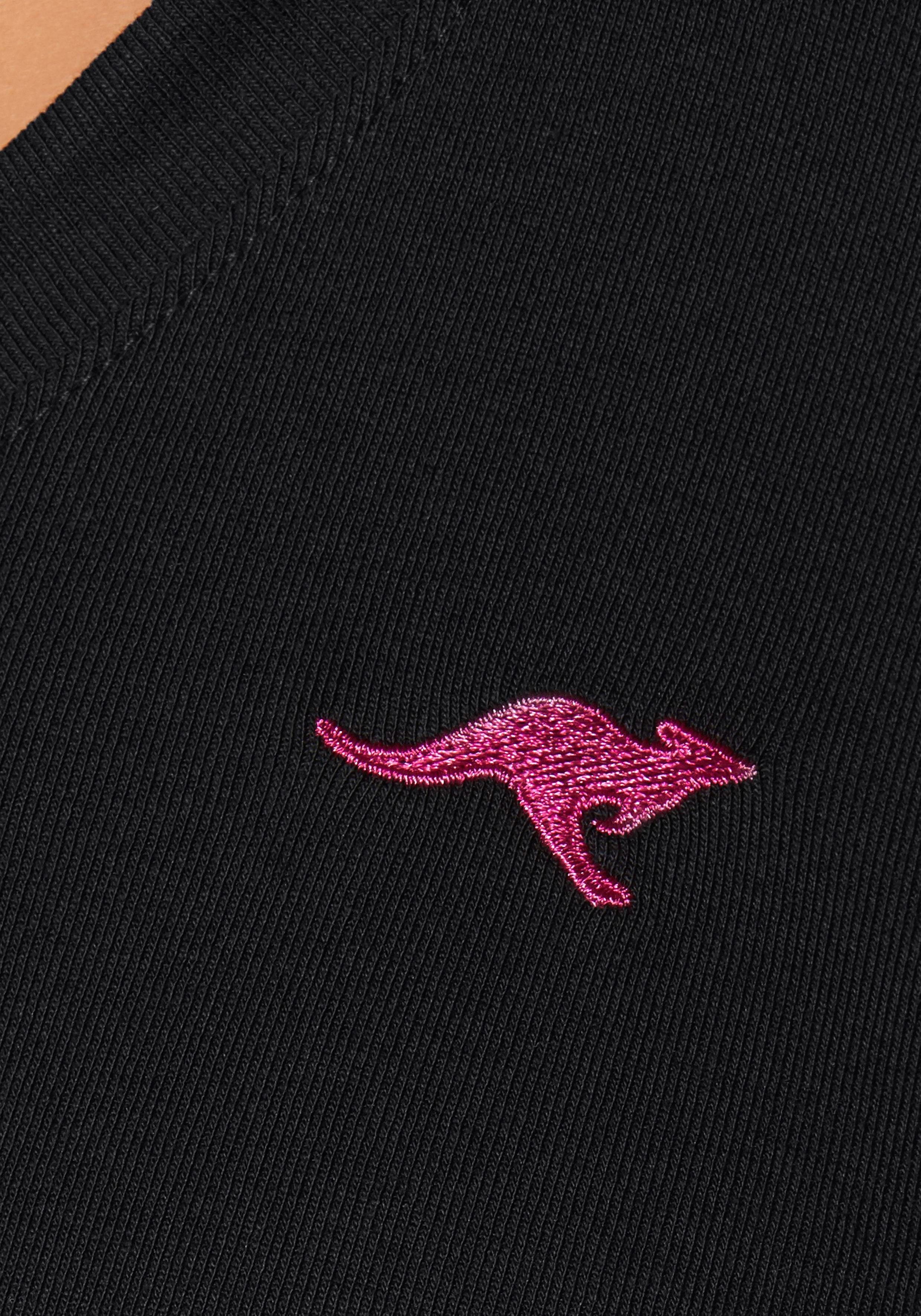 KangaROOS Capuchonshirt Lange mouwen, heupbedekkend, V-hals, van 100% katoen
