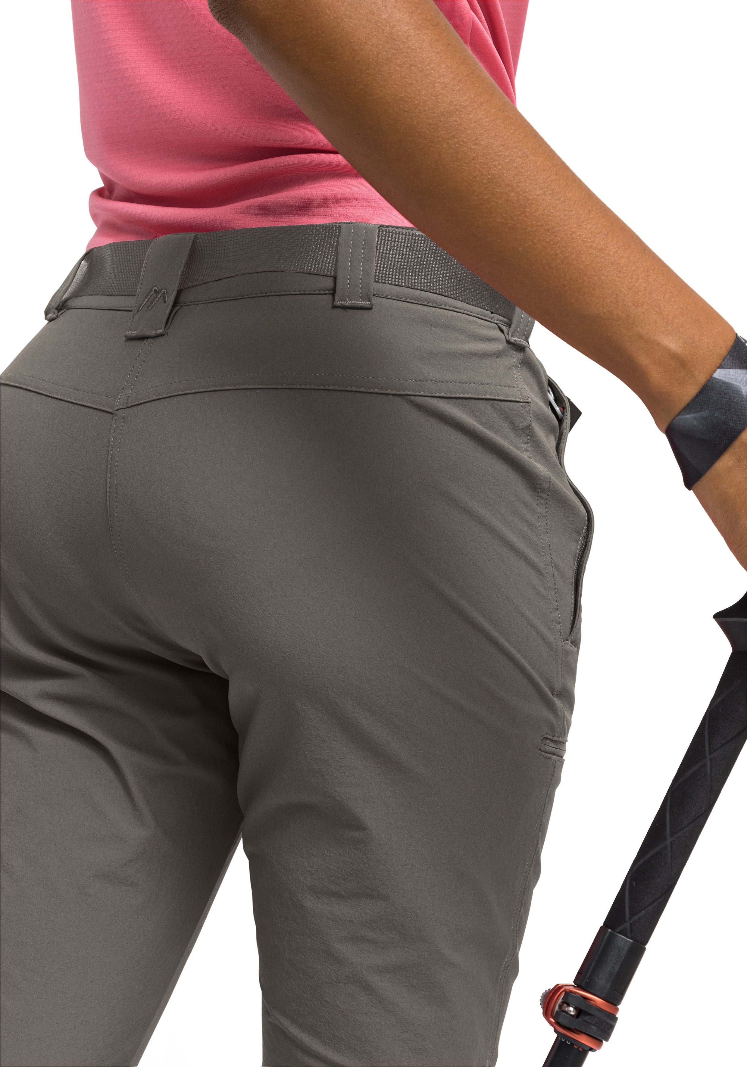 Maier Sports Capribroek Inara slim 3/4 Dames wandelbroek, ademende outdoorbroek, 3/4 broek met 3 zakken