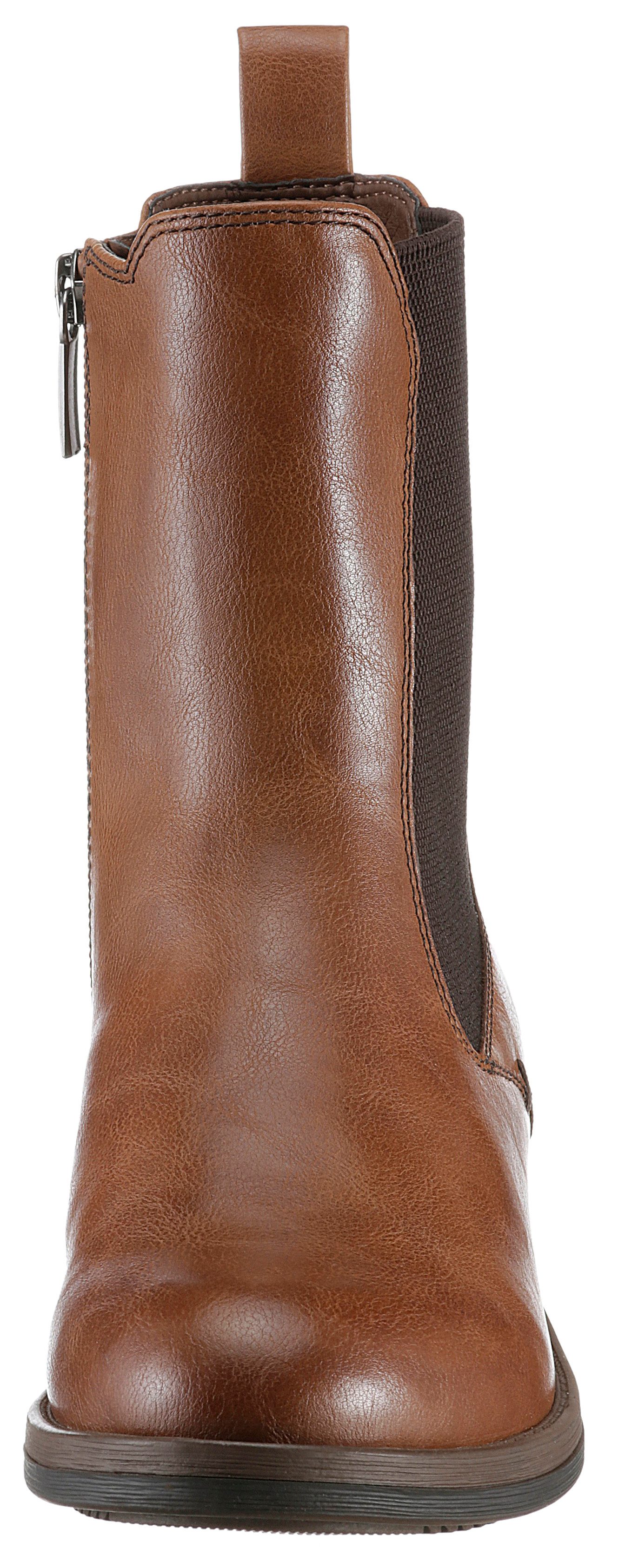 Tamaris Chelsea-boots hakken, enkellaars, zakelijke schoen met t-logo-decoratie