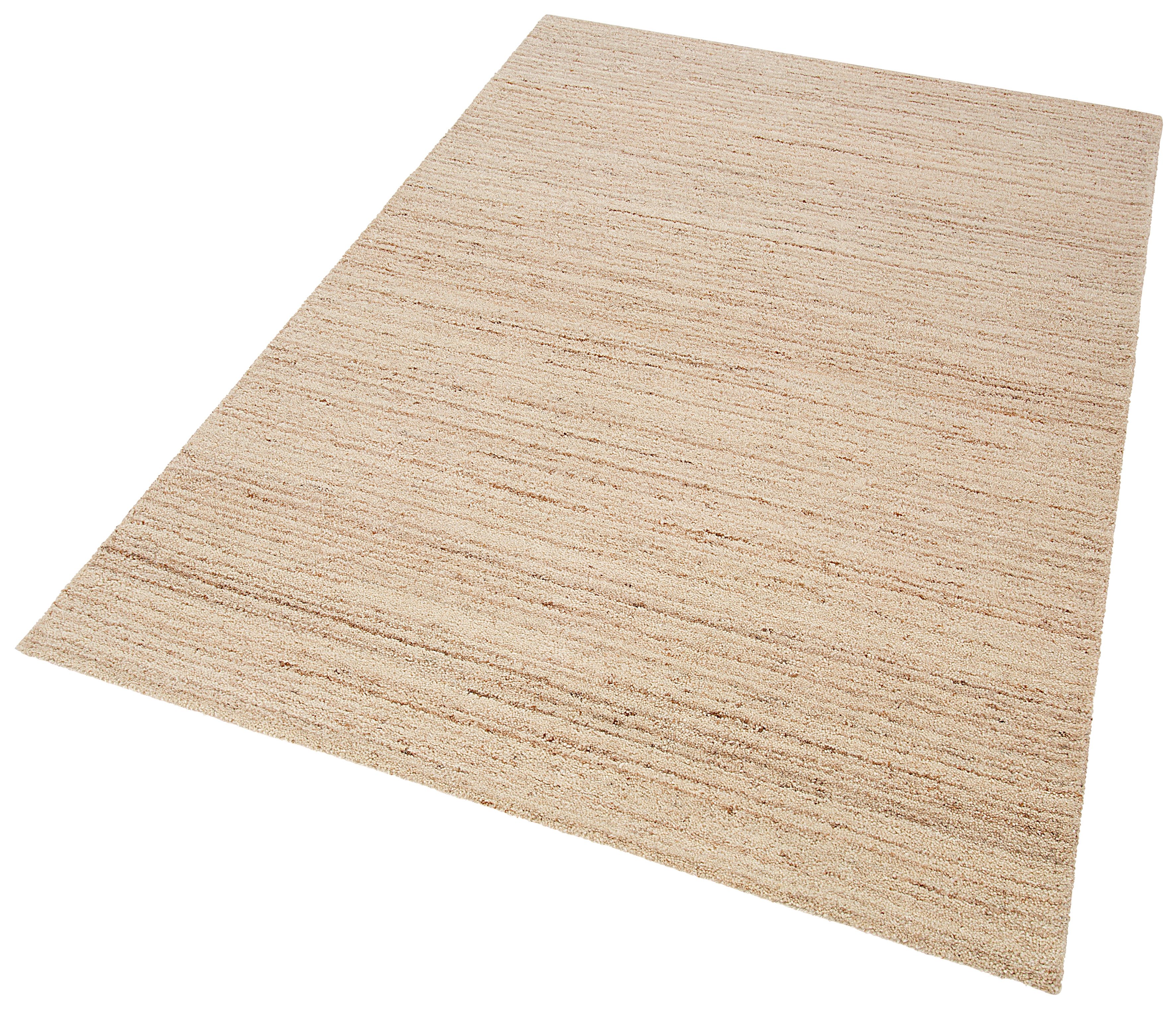 THEKO Wollen kleed Janne, berber vloerkleed, wol, mêlee, met de hand gemaakt wollen vloerkleden maat 60 cm x 90 cm x 20 mm grijs