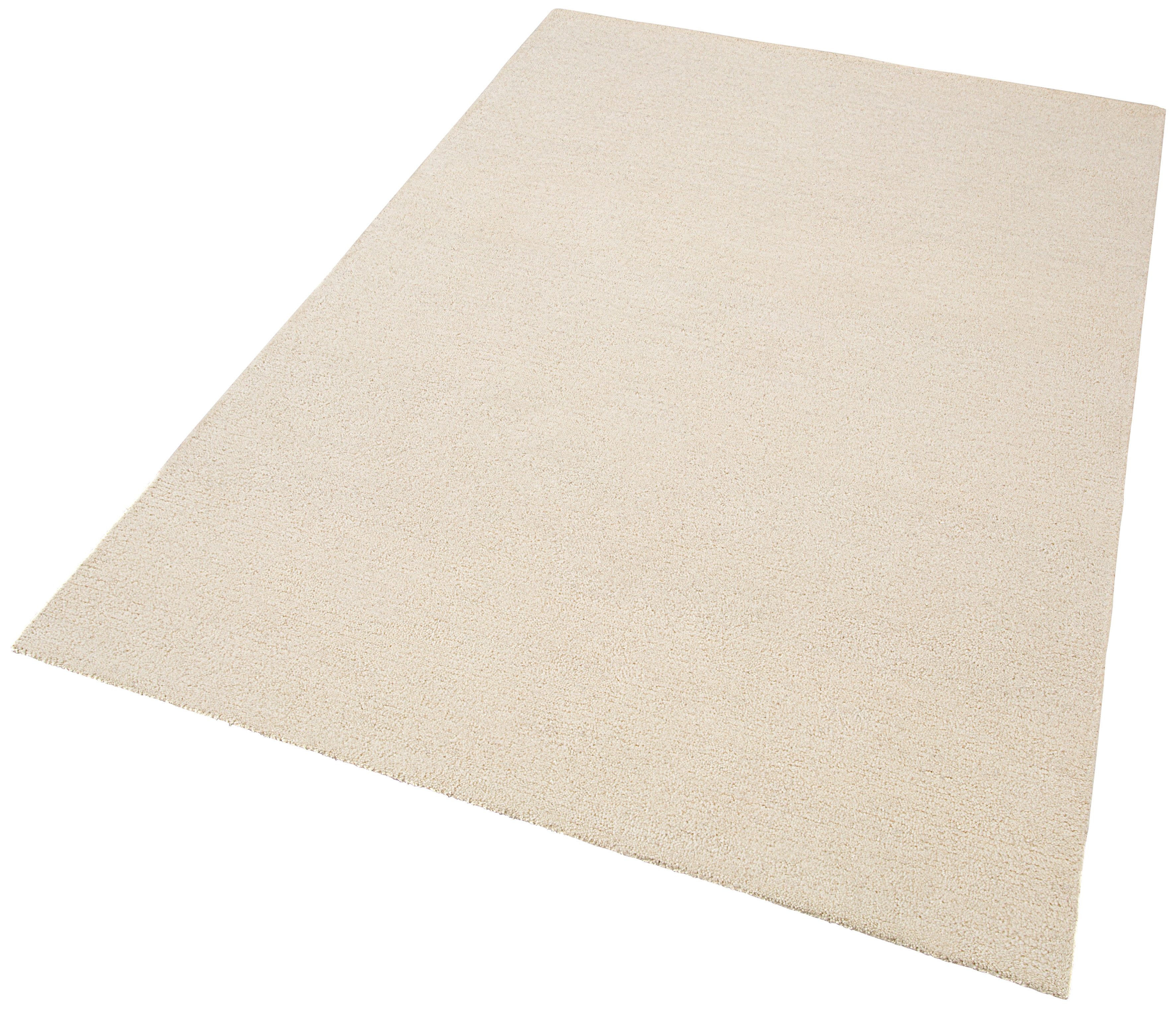 THEKO Wollen kleed Janne, berber vloerkleed, wol, mêlee, met de hand gemaakt wollen vloerkleden maat 200 cm x 200 cm x 20 mm beige