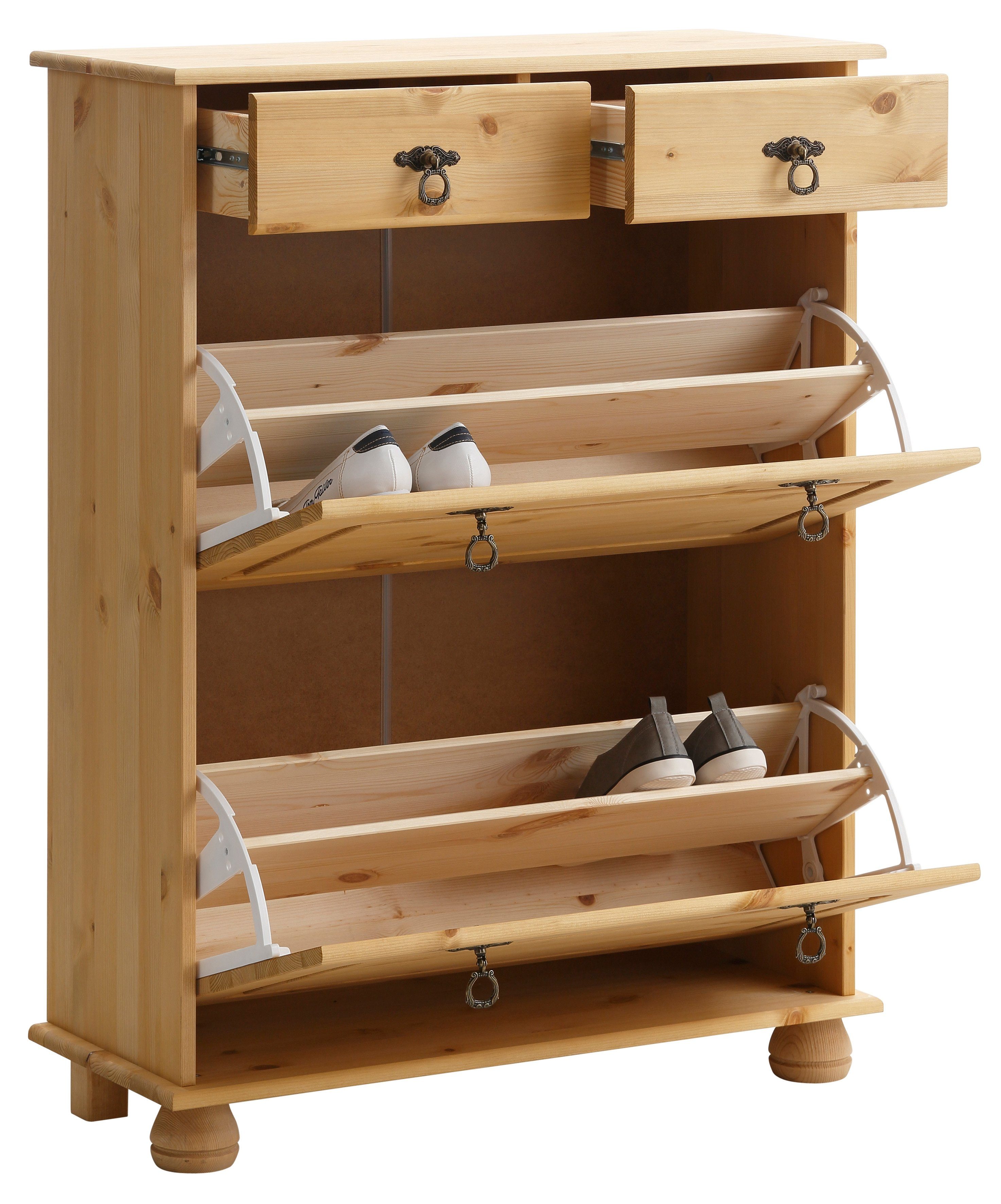 Home affaire Schoenenkast Finca van massief grenenhout, hoogte 100 cm