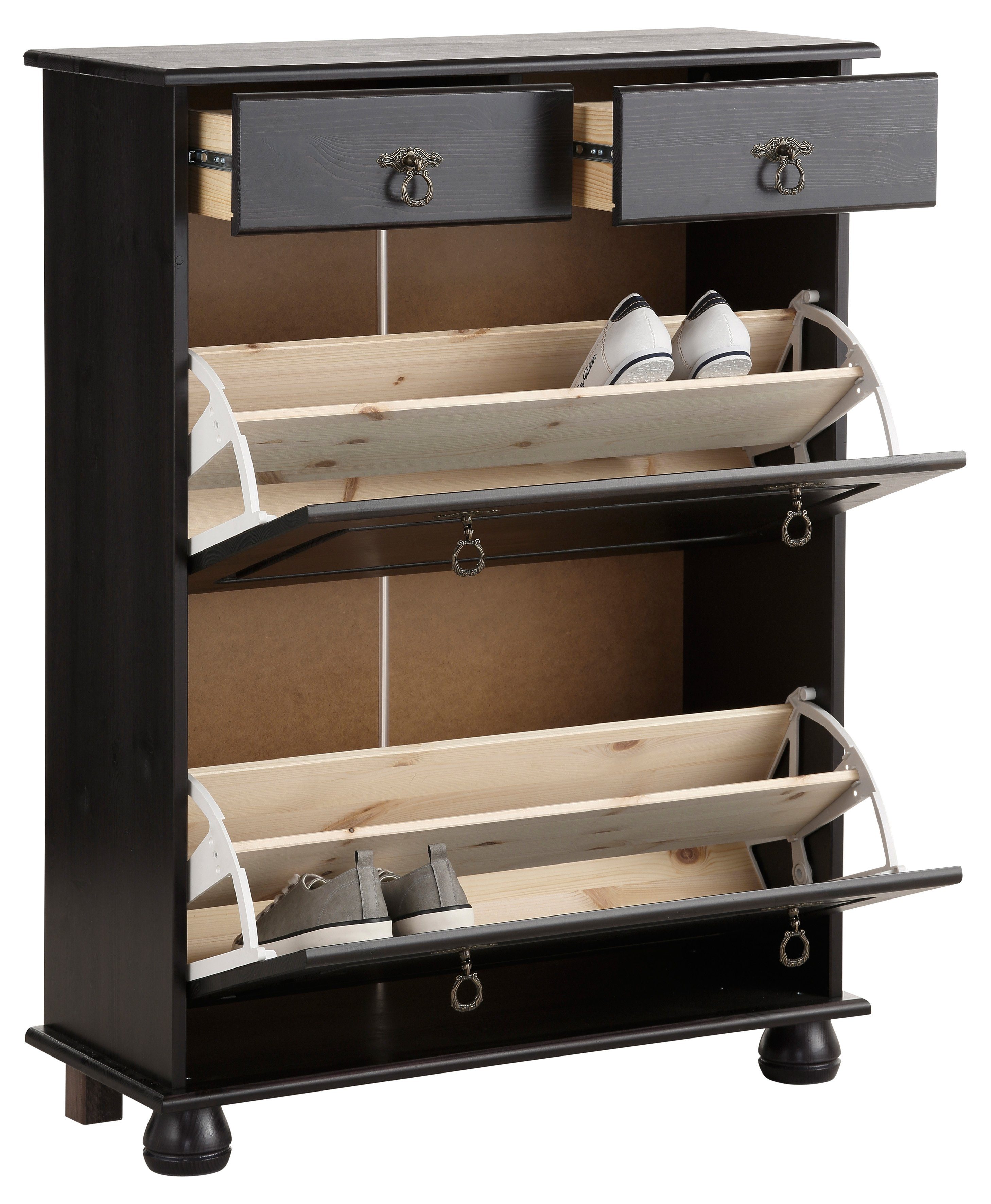 Home affaire Schoenenkast Finca van massief grenenhout, hoogte 100 cm