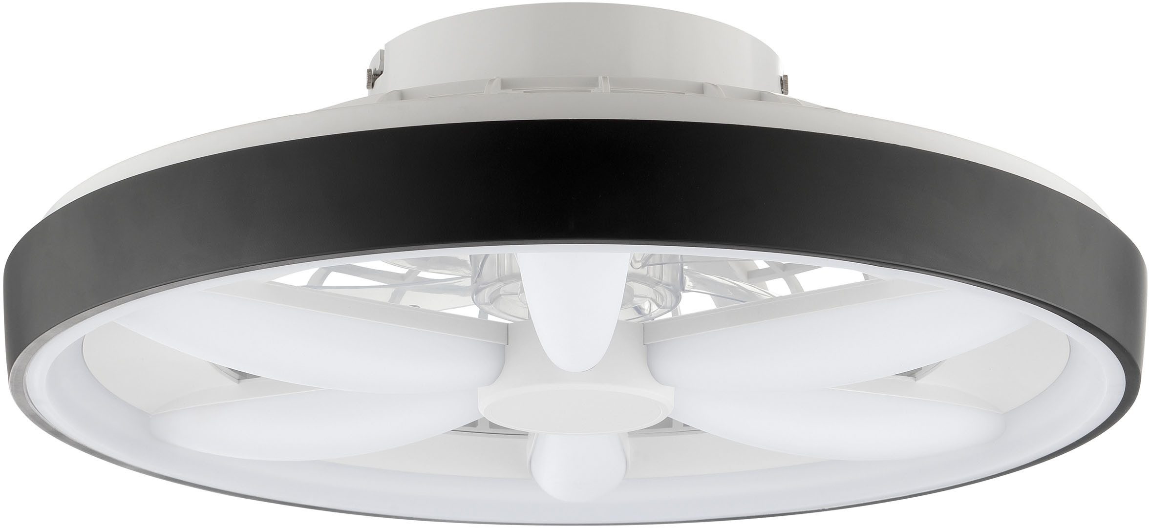 Brilliant Leuchten Led-plafondlamp Gaiano Ø 48cm met ventilator, 6400 lm, dimbaar, RGB, 2700-6500 K
