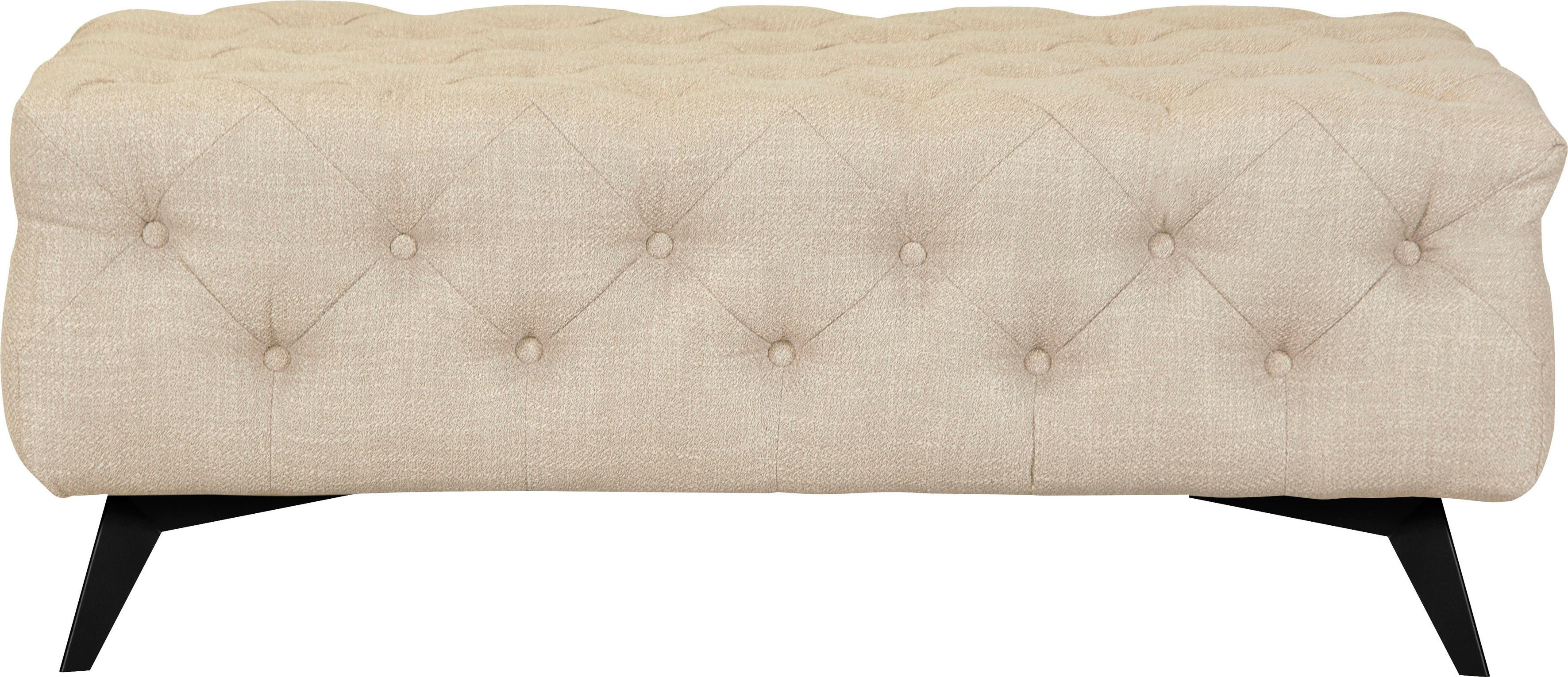 leonique hocker glynis luxueuze capitonnage, moderne chesterfield look, kleur van de poten ter keuze beige