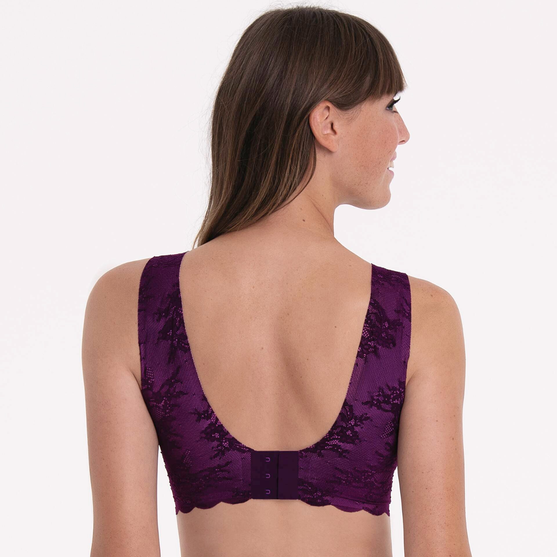 Anita Comfort Bralette Essentials Kant met voorgevormde cups Bloemige kant, uitneembare schuimcups, delicate zijden band (1-delig)
