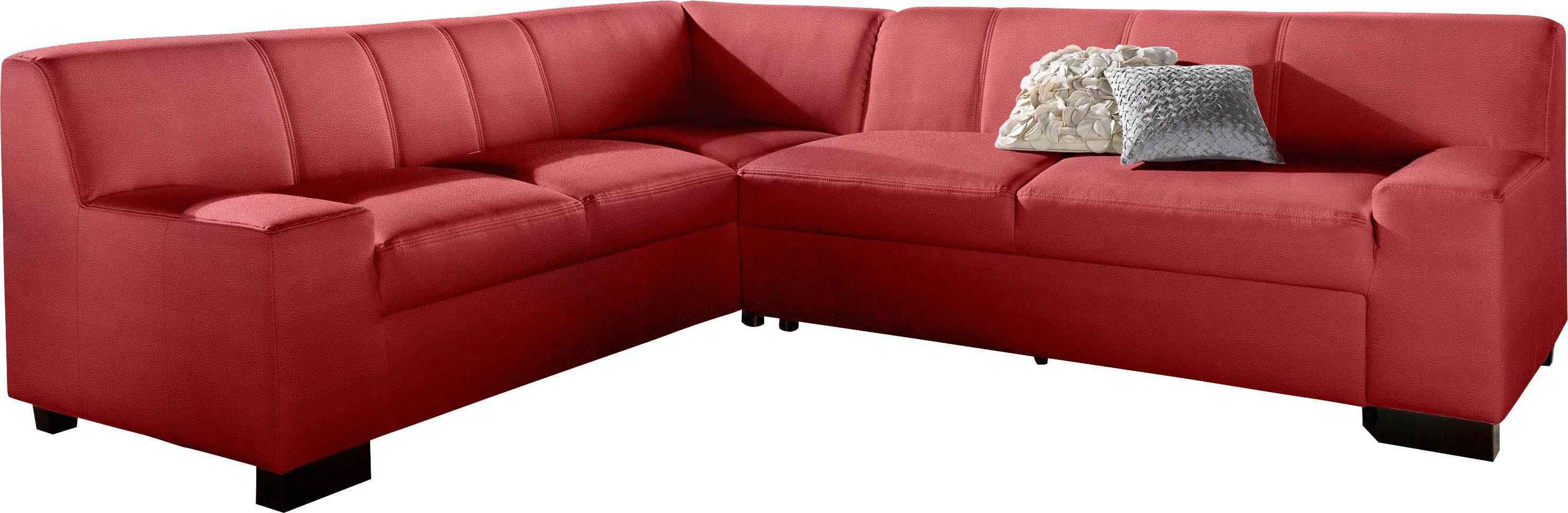 DOMO collection Hoekbank Norma Top, elegant en modern, platte armleuningen, L-vorm