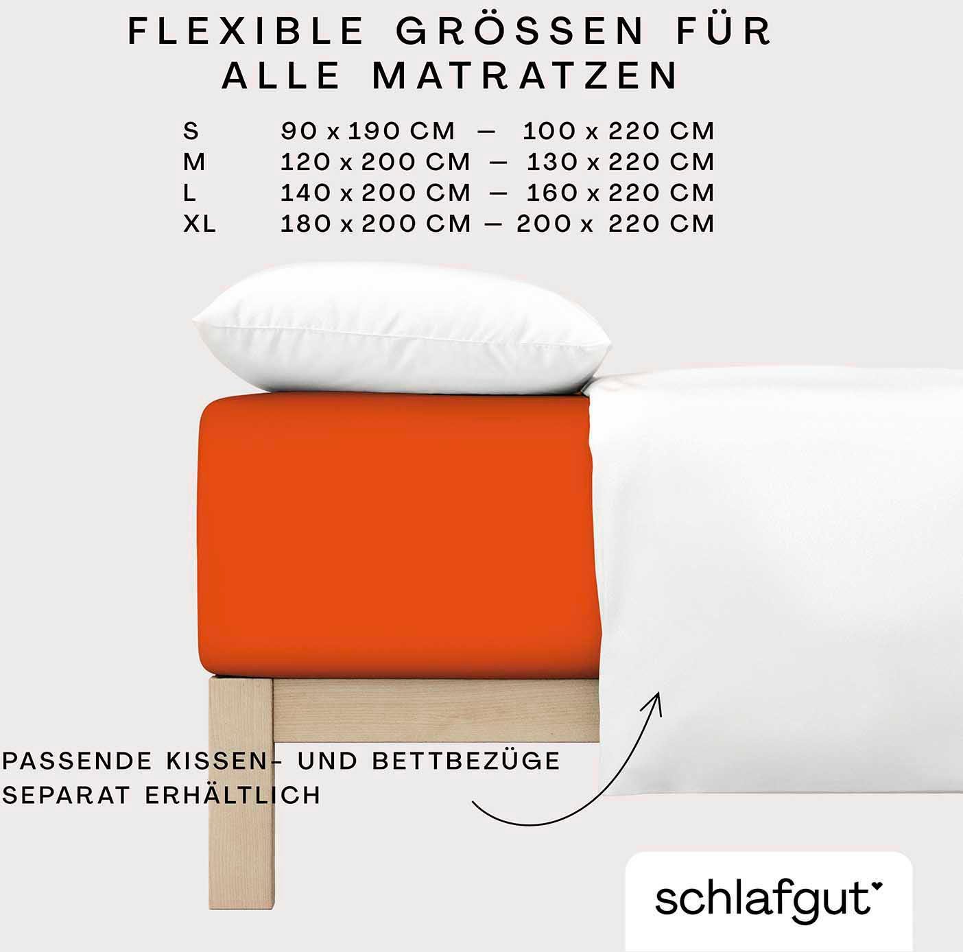 Schlafgut Hoeslaken PURE BOXSPRING in maat 90x200, 140x200 of 180x200, voor boxspringbed (1 stuk)