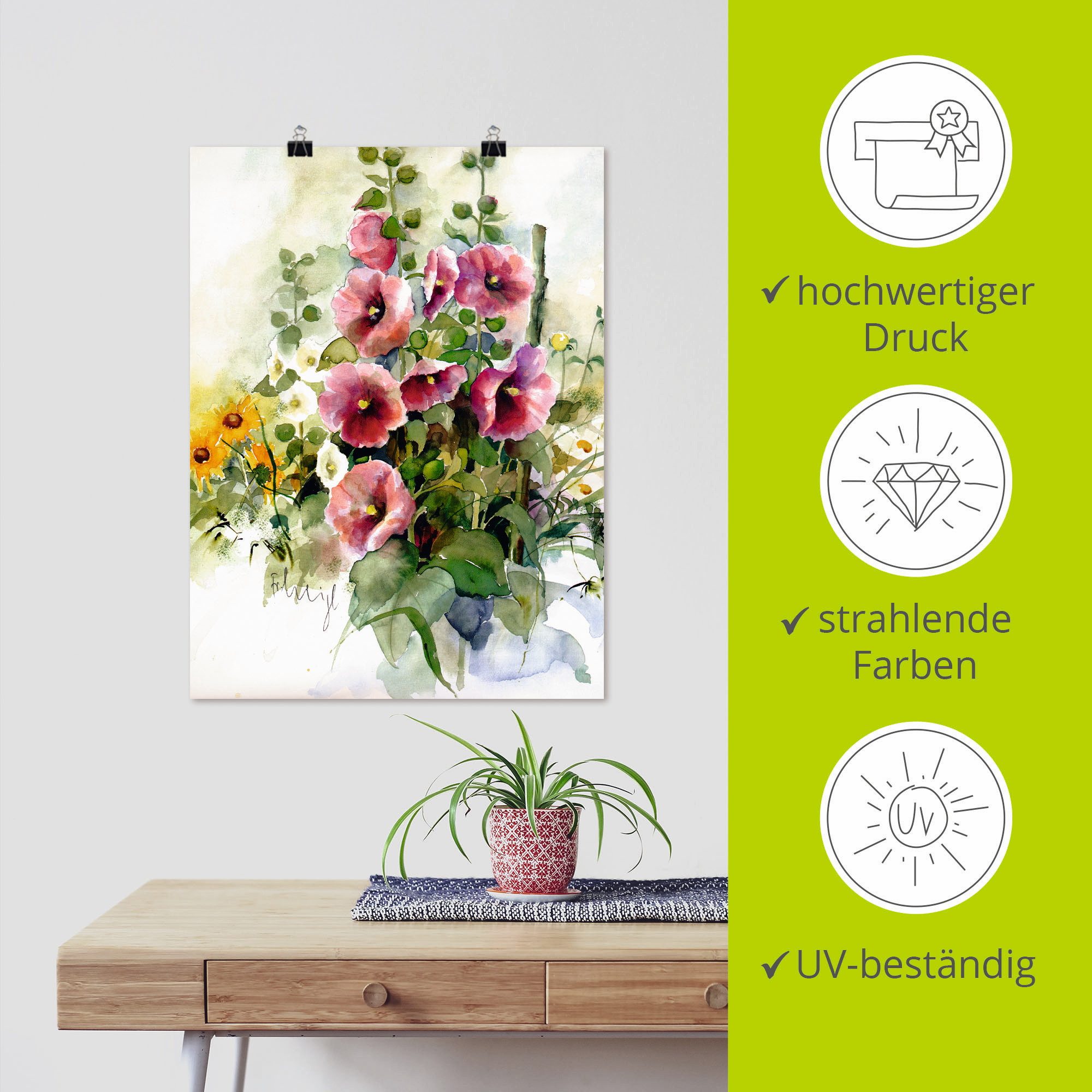 Artland Artprint Bloemen samenstelling I als artprint op linnen, poster in verschillende formaten maten