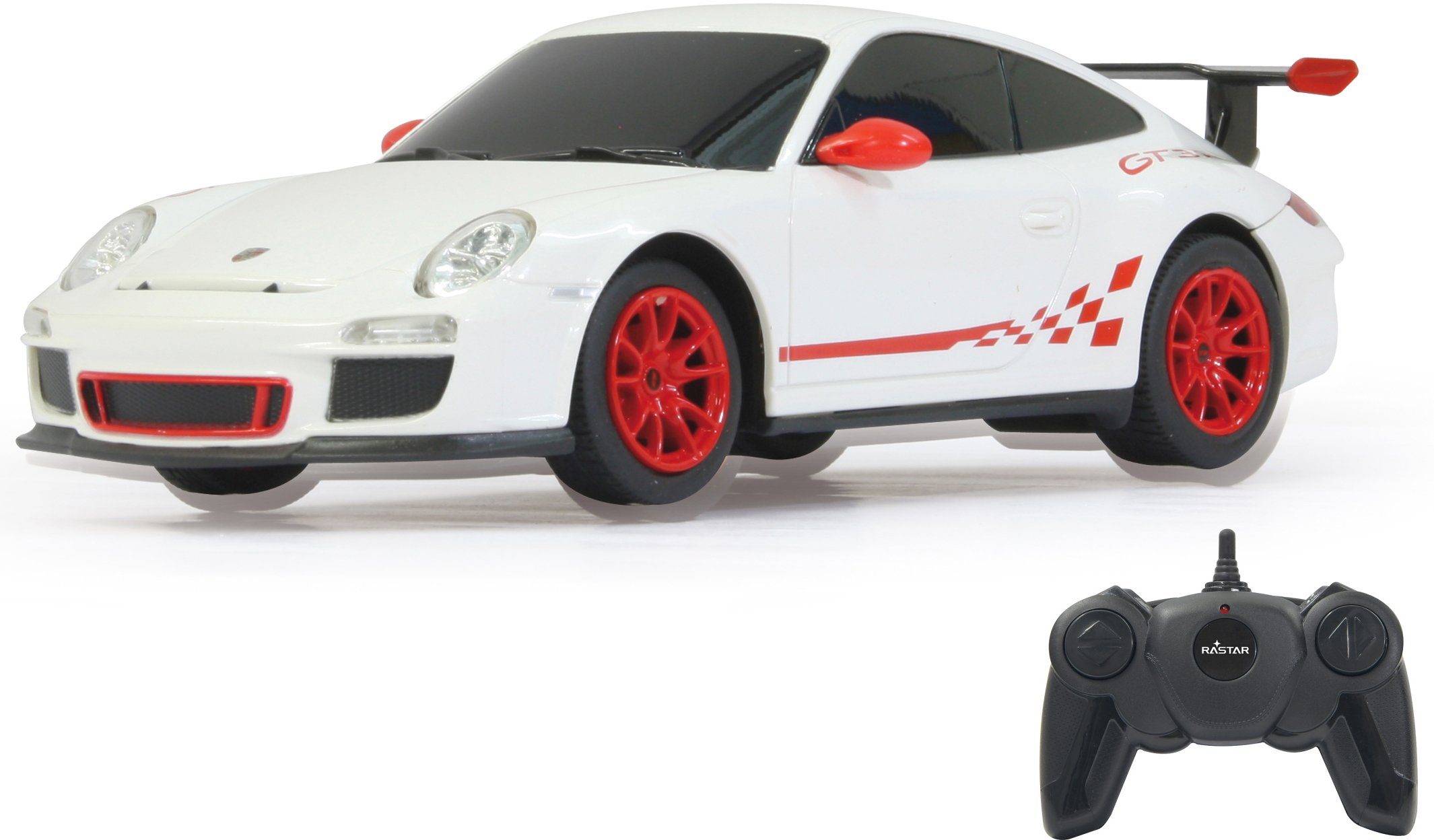 Jamara Radiografisch bestuurbare auto Porsche GT3 1:24 wit