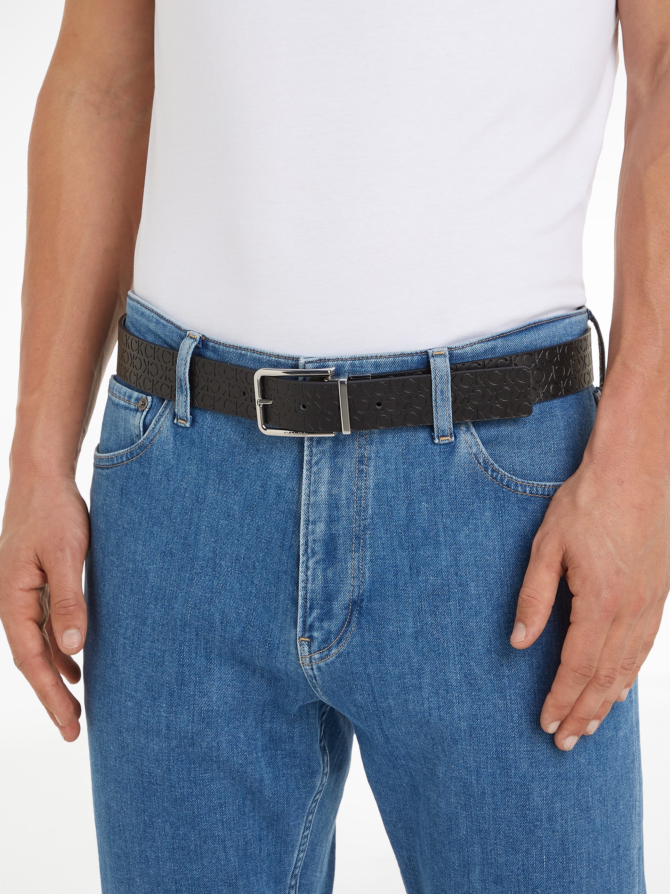 Calvin Klein Omkeerbare riem ADJ REV WARMTH MONO 35MM met logo-embossing