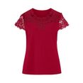 lady kanten shirt shirt (1-delig) rood