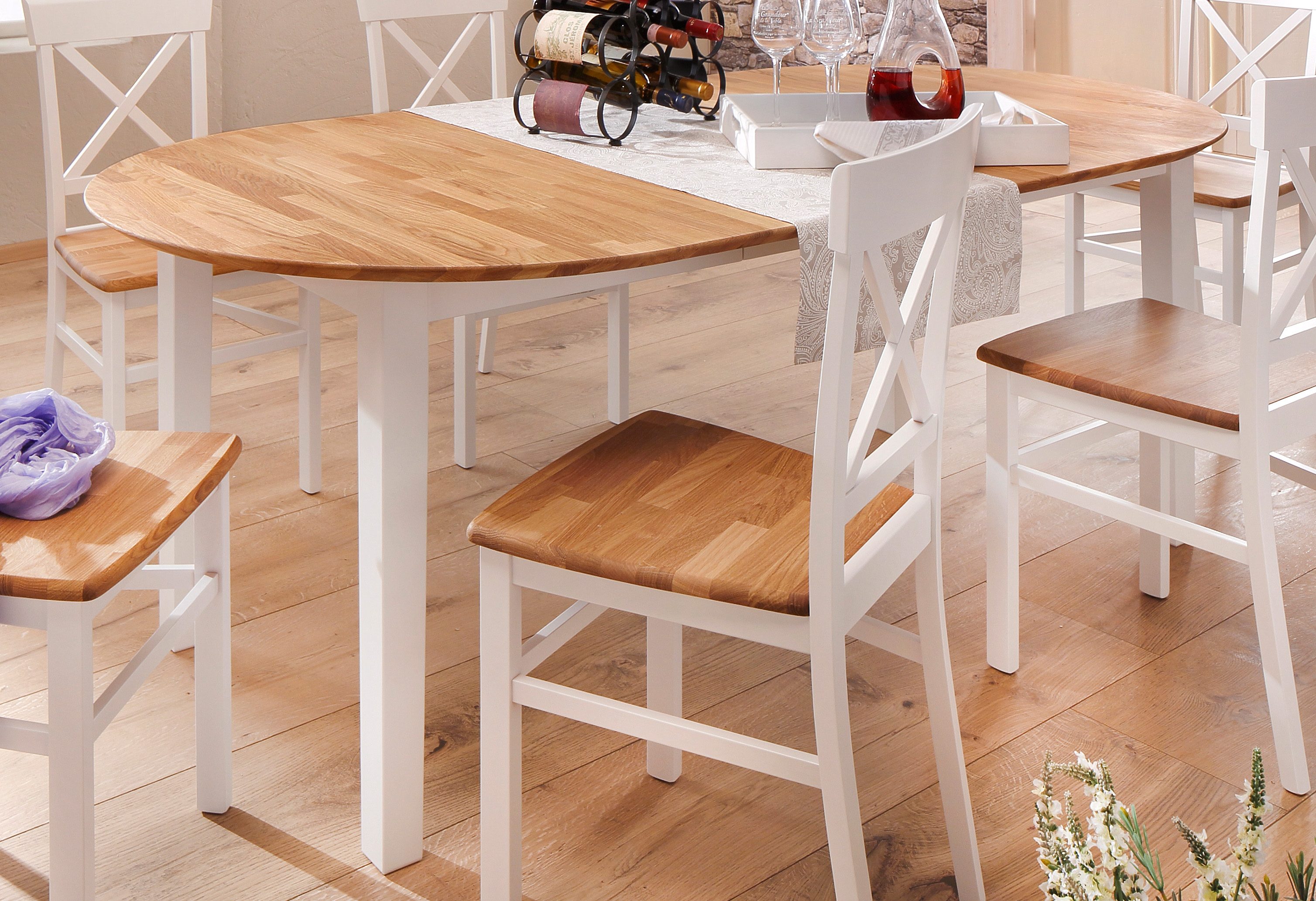 andas Eetkamerstoel Tatra TOPSELLER Houten stoel in 2-, 4- of 6-delige set, keukenstoel landhuis (set) 4 poot stoelen wit