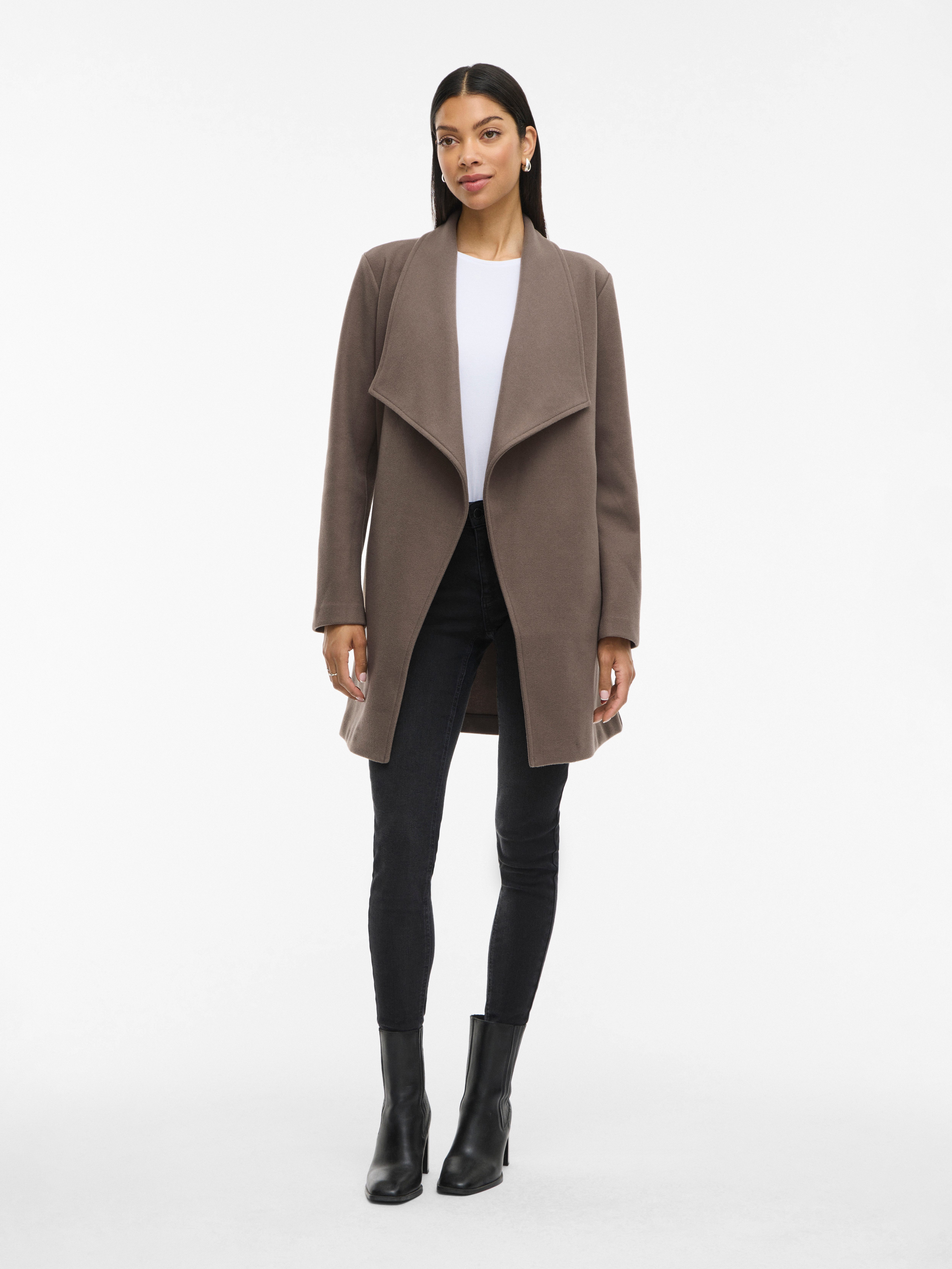Vila Korte jas VICOOLEY COLLAR BELT COAT - NOOS