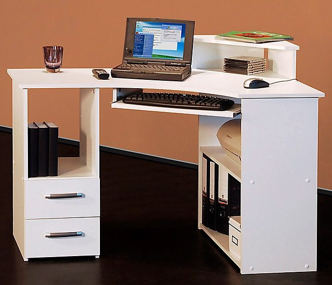 VOGL Möbelfabrik Bureau Sam Breedte 137 cm, met uittrekplank voor het toetsenbord en towervak