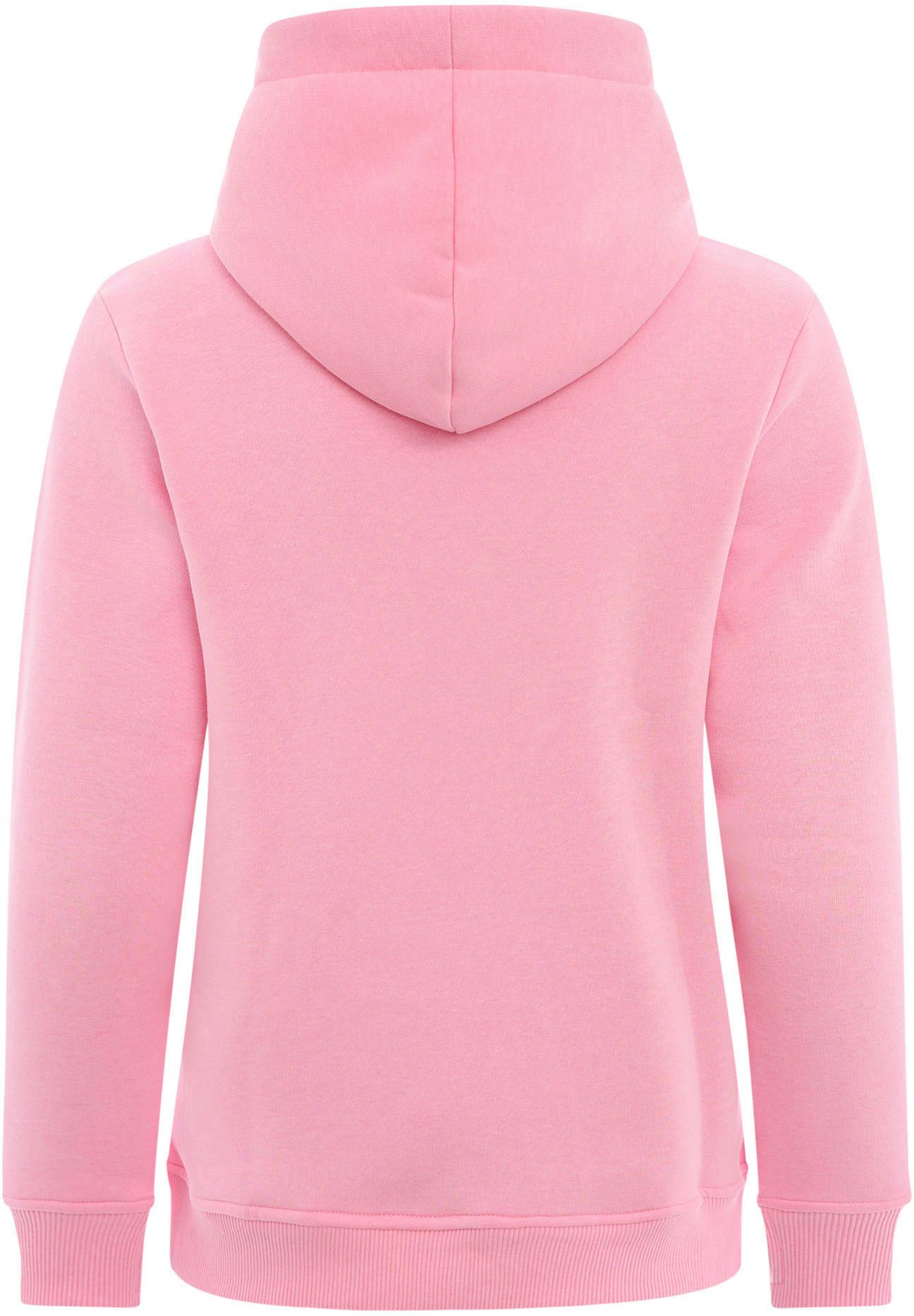 Zwillingsherz Hoodie Happy and Beautiful met gelijkkleurige smiley-borduursel en bindbanden met inscriptie