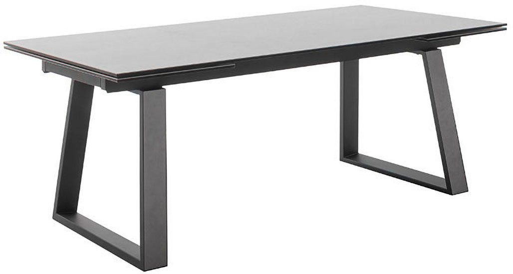 MCA furniture Eettafel NARBONNE onderstel tafel 200-300 cm Keramiek, metaal, eindschuif, uittrekbaar, tafelblad 13 mm, 10-12 personen