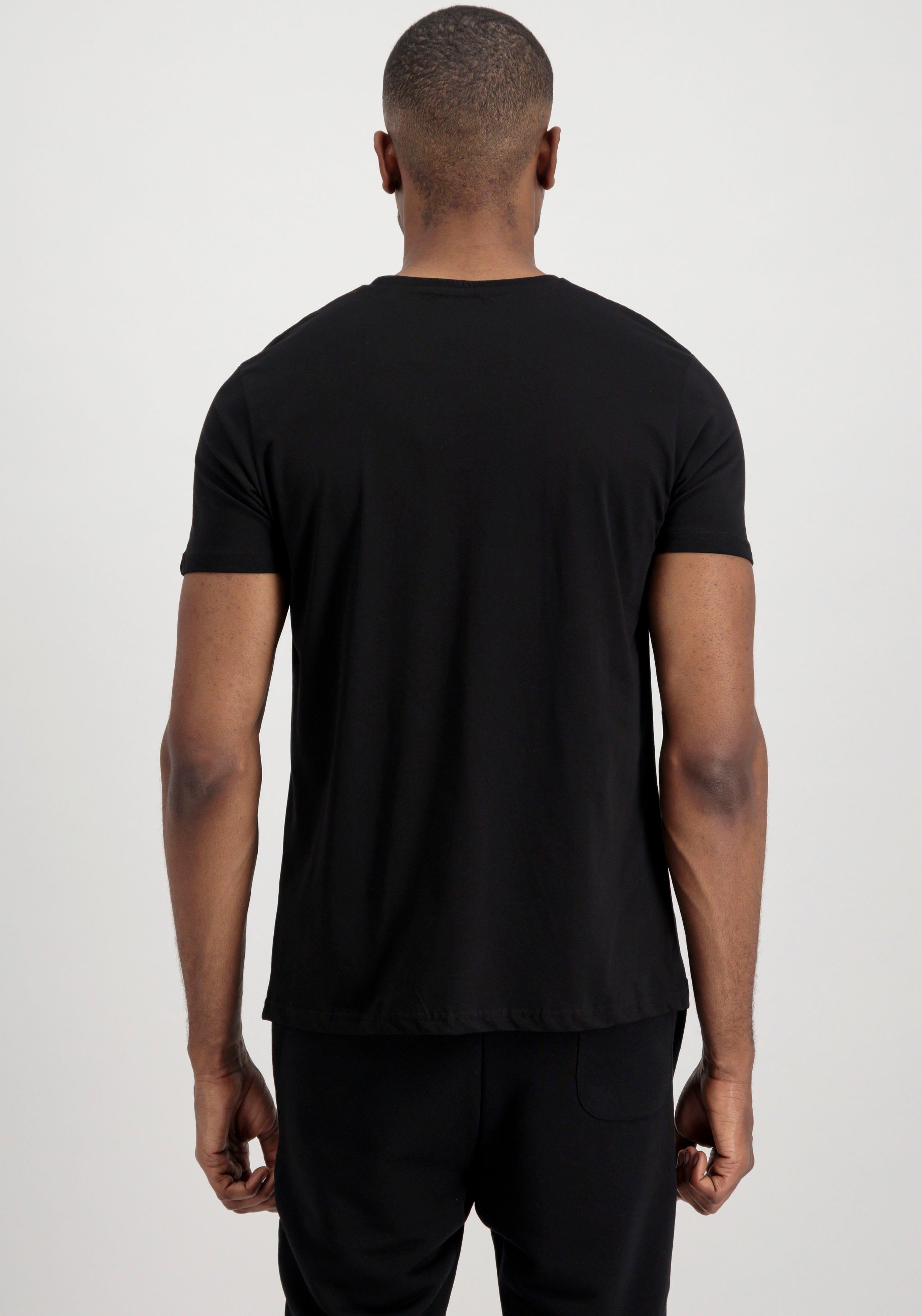 Alpha Industries Shirt met ronde hals Label T 2 Pack (2-delig, Set van 2)