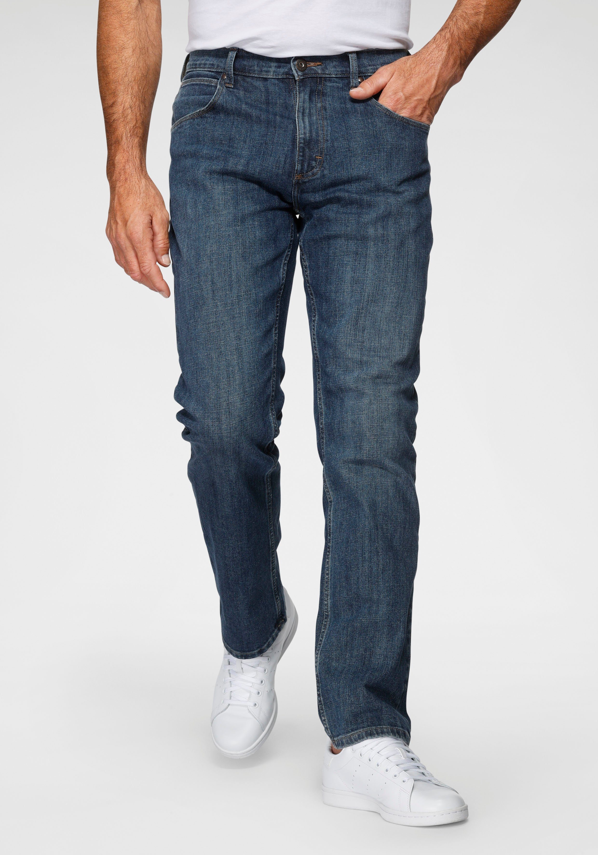 wrangler straight jeans authentic straight blauw