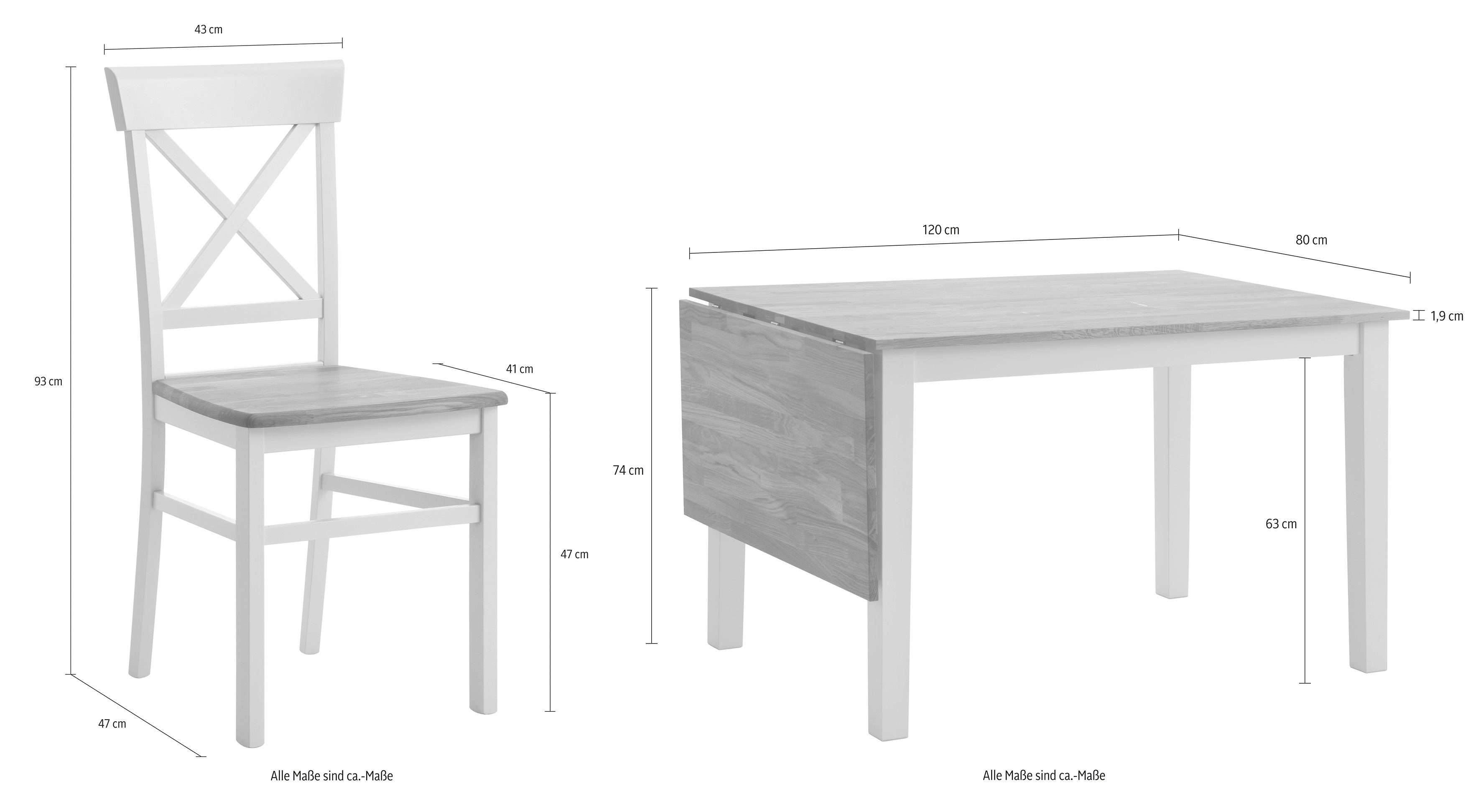 Home affaire Eethoek Samba met uitklapbare eettafel (set, 5-delig)