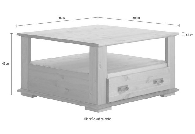 HOME AFFAIRE Salontafel met 1 plank en 1 lade HOME AFFAIRE Salontafel met 1 plank en 1 lade