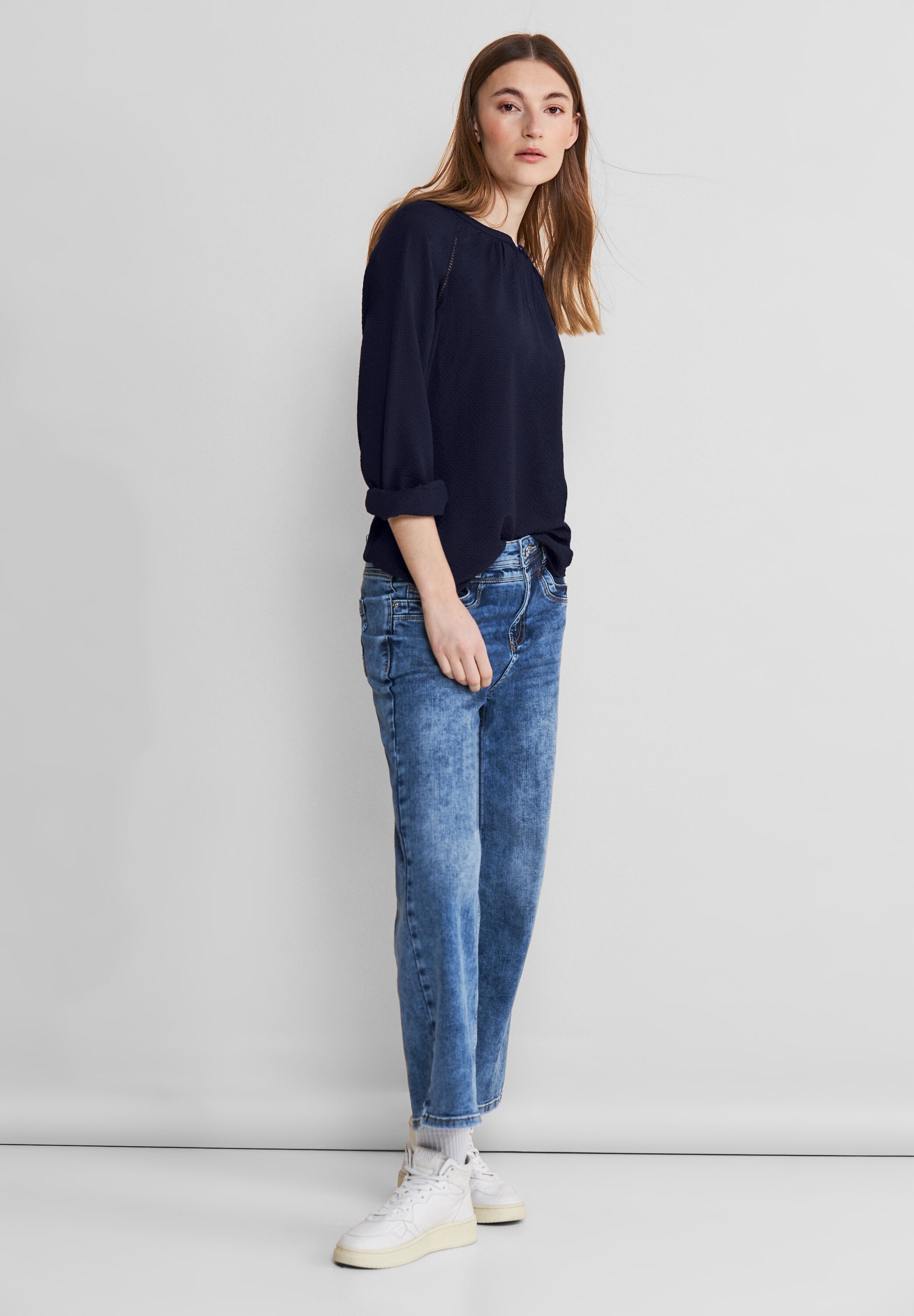 STREET ONE Blouse met lange mouwen met raglanmouwen